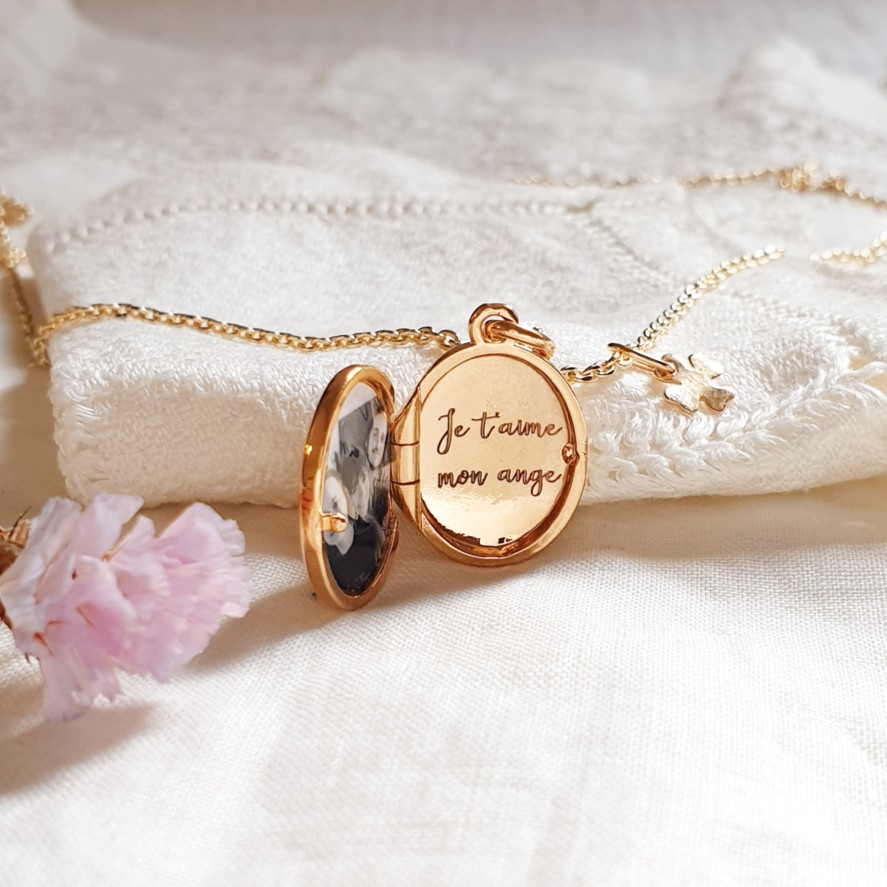 medaillon photo bijou fille