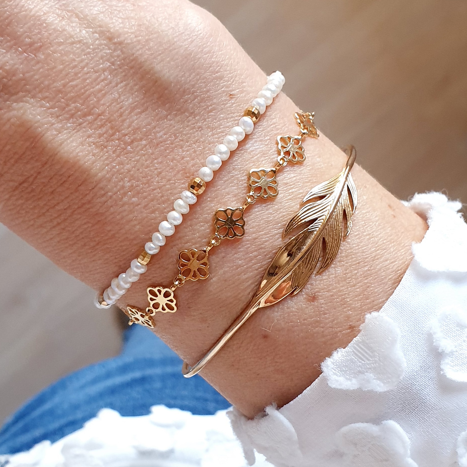 Bracelet perles de nacre