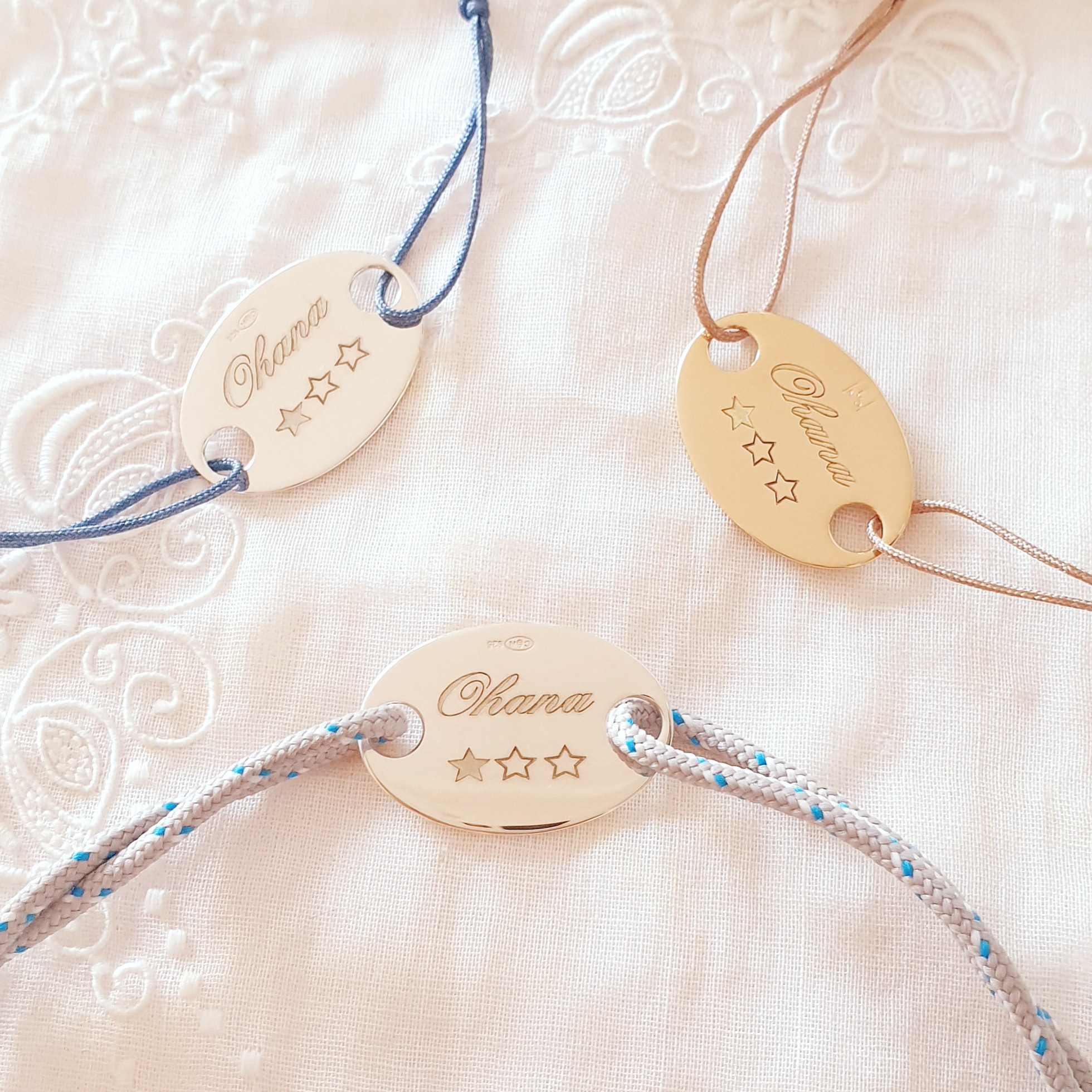 bracelets personnalises famille cordon marin ohana darling