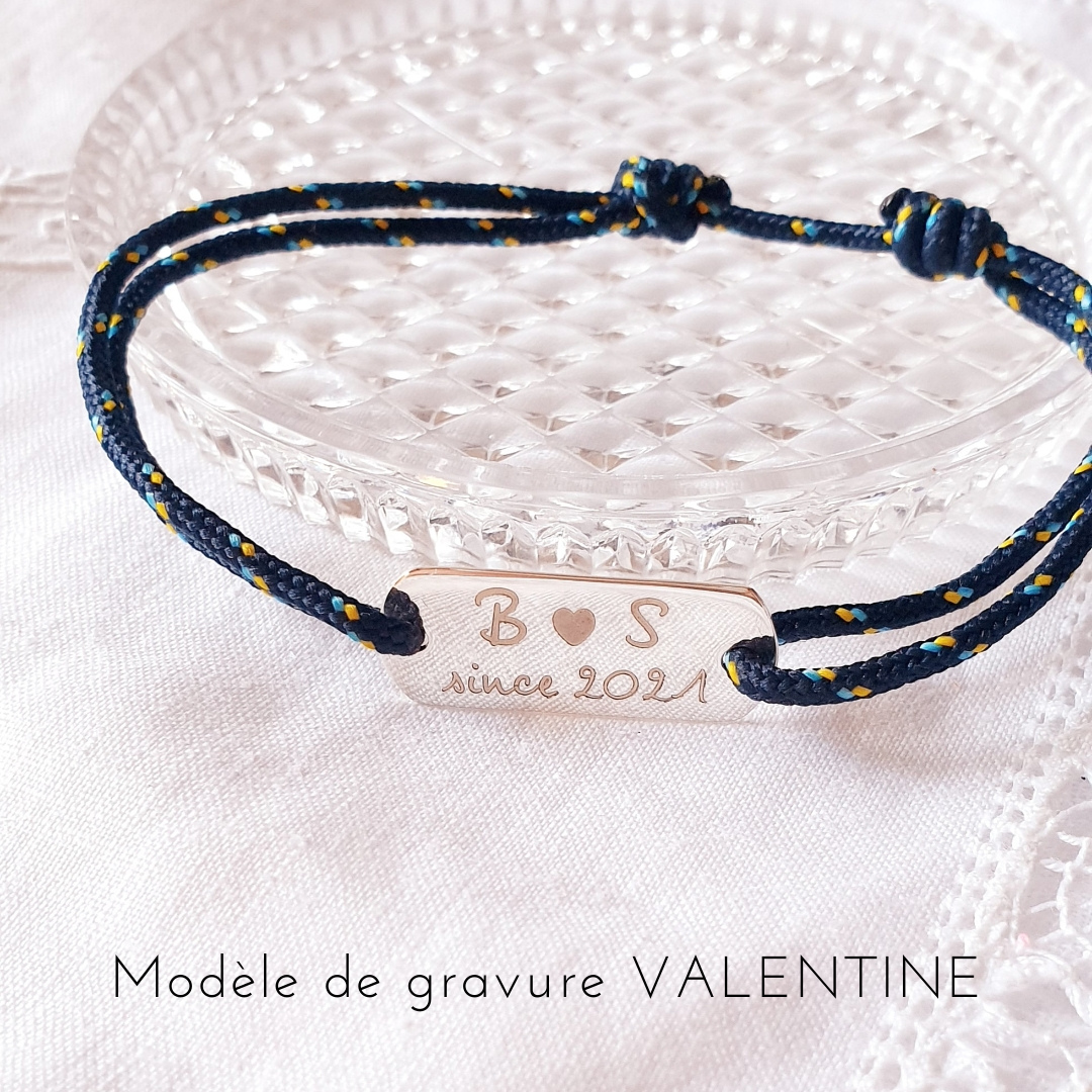 bijou homme personnalisé bracelet cordon chéri