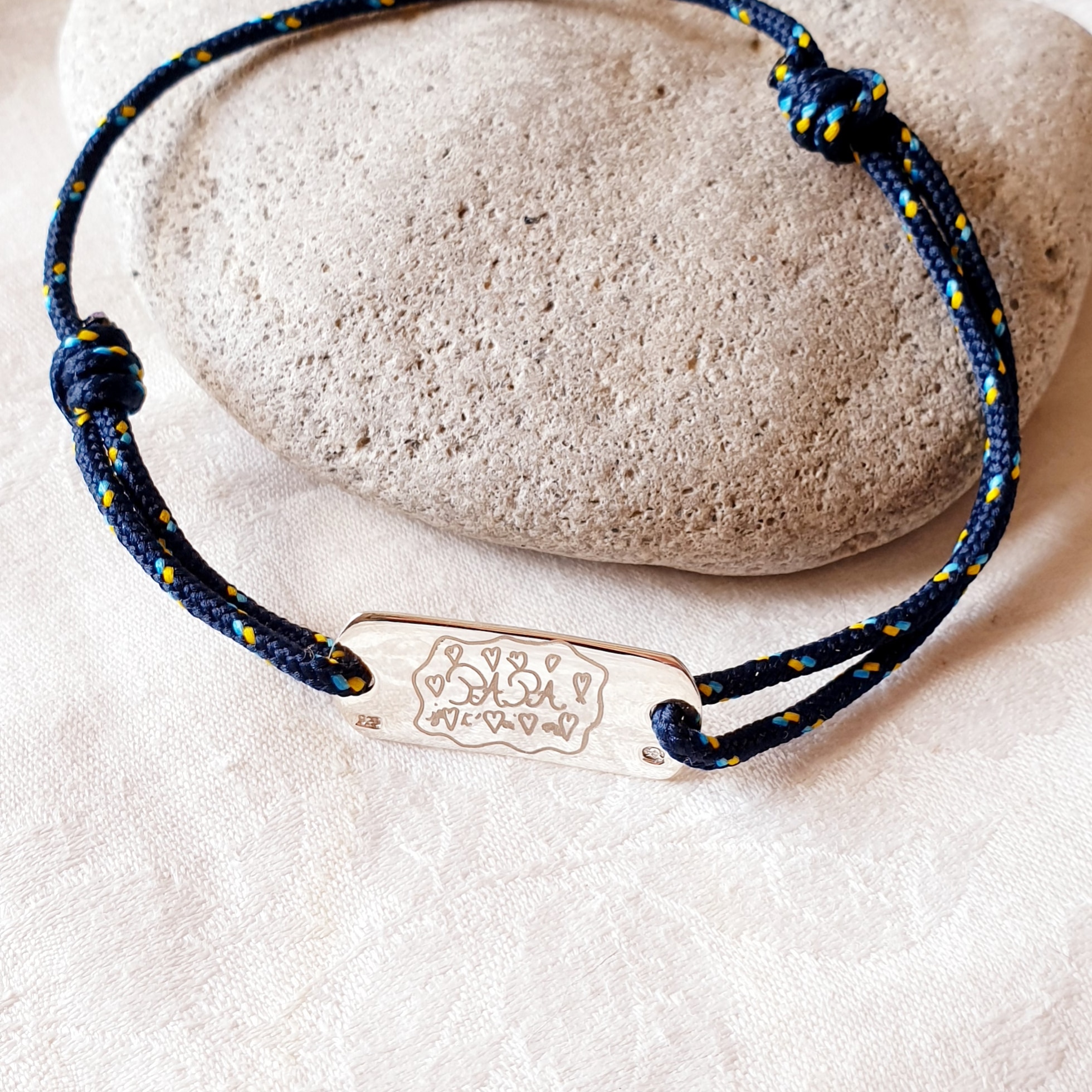 bracelet personnalise homme dessin enfant papa cheri