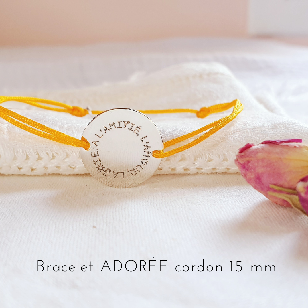 bracelet cordon message amitie