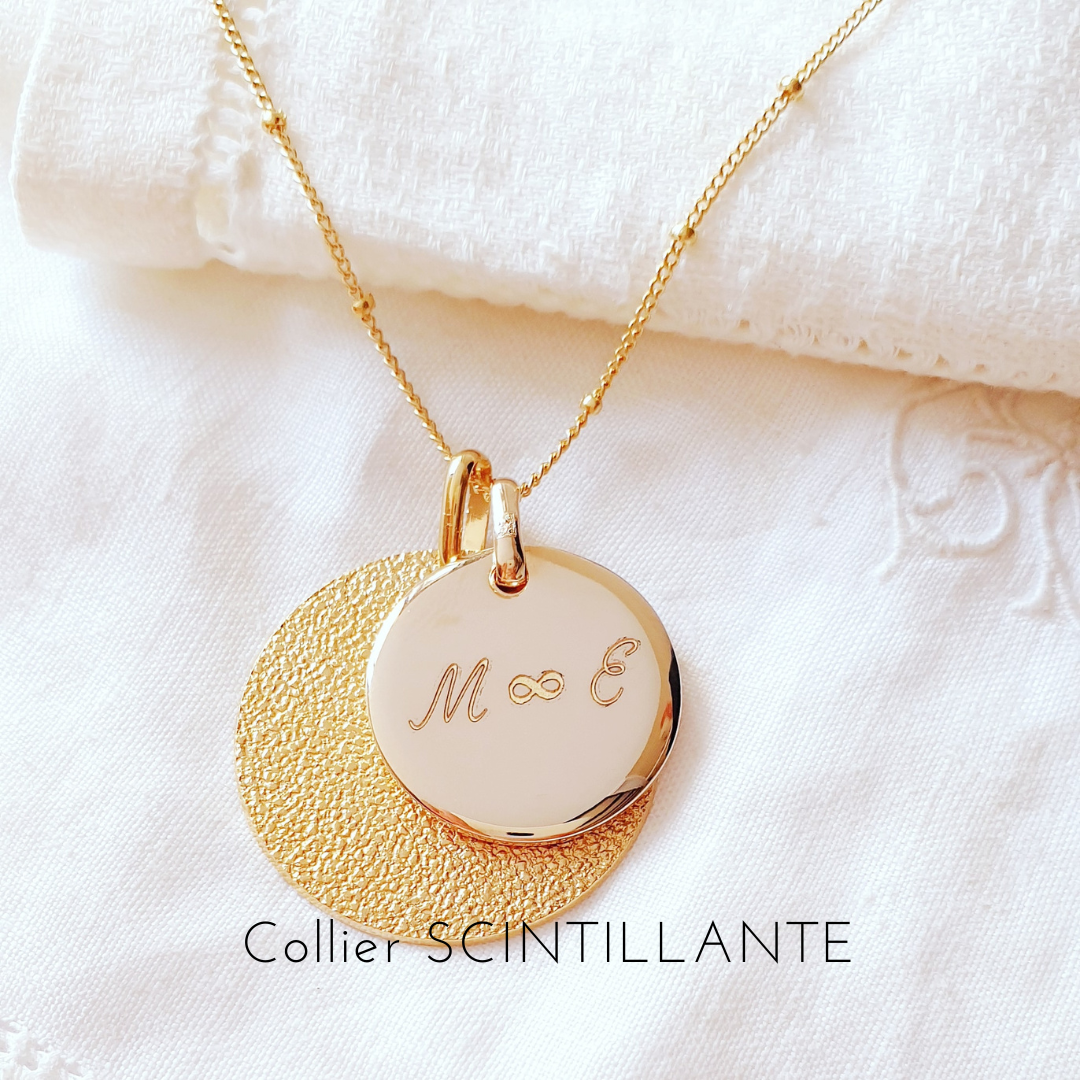 collier personnalise initiale infini