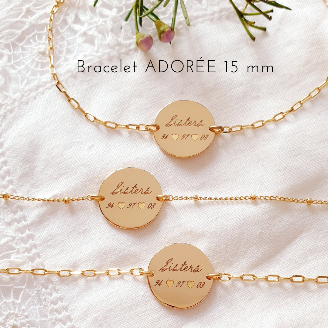bracelets personnalises trio soeurs date