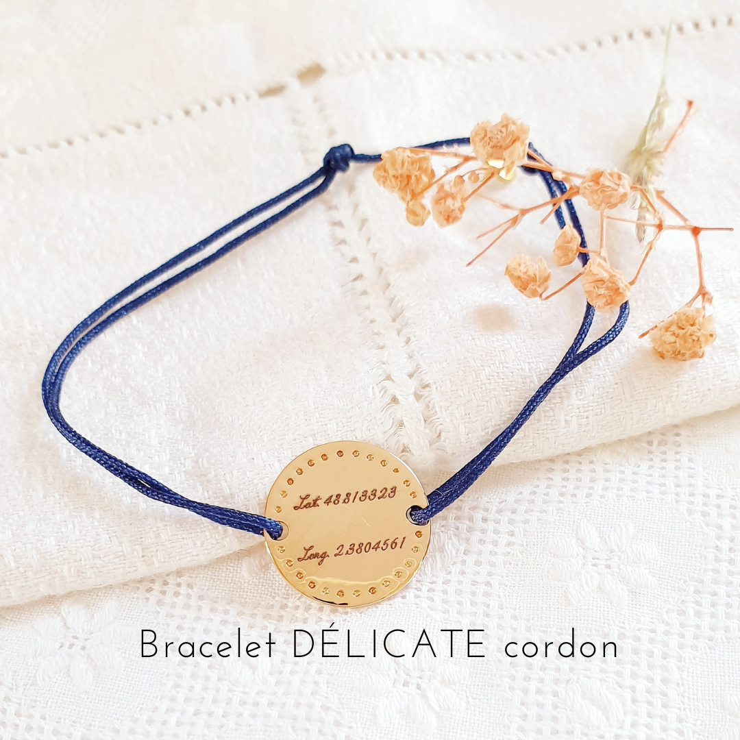 bracelet cordon femme coordonnees gps