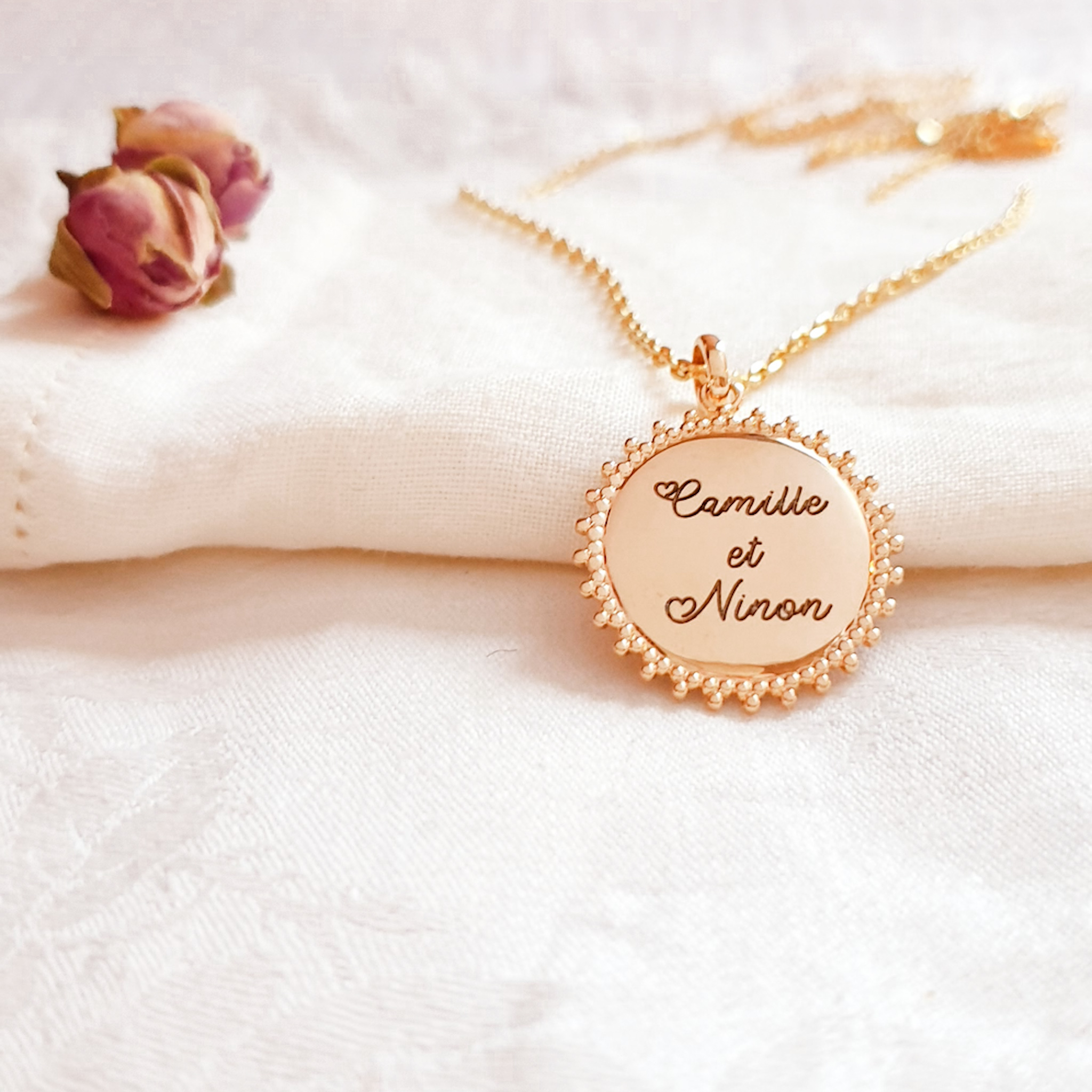 collier femme prenoms personnalise