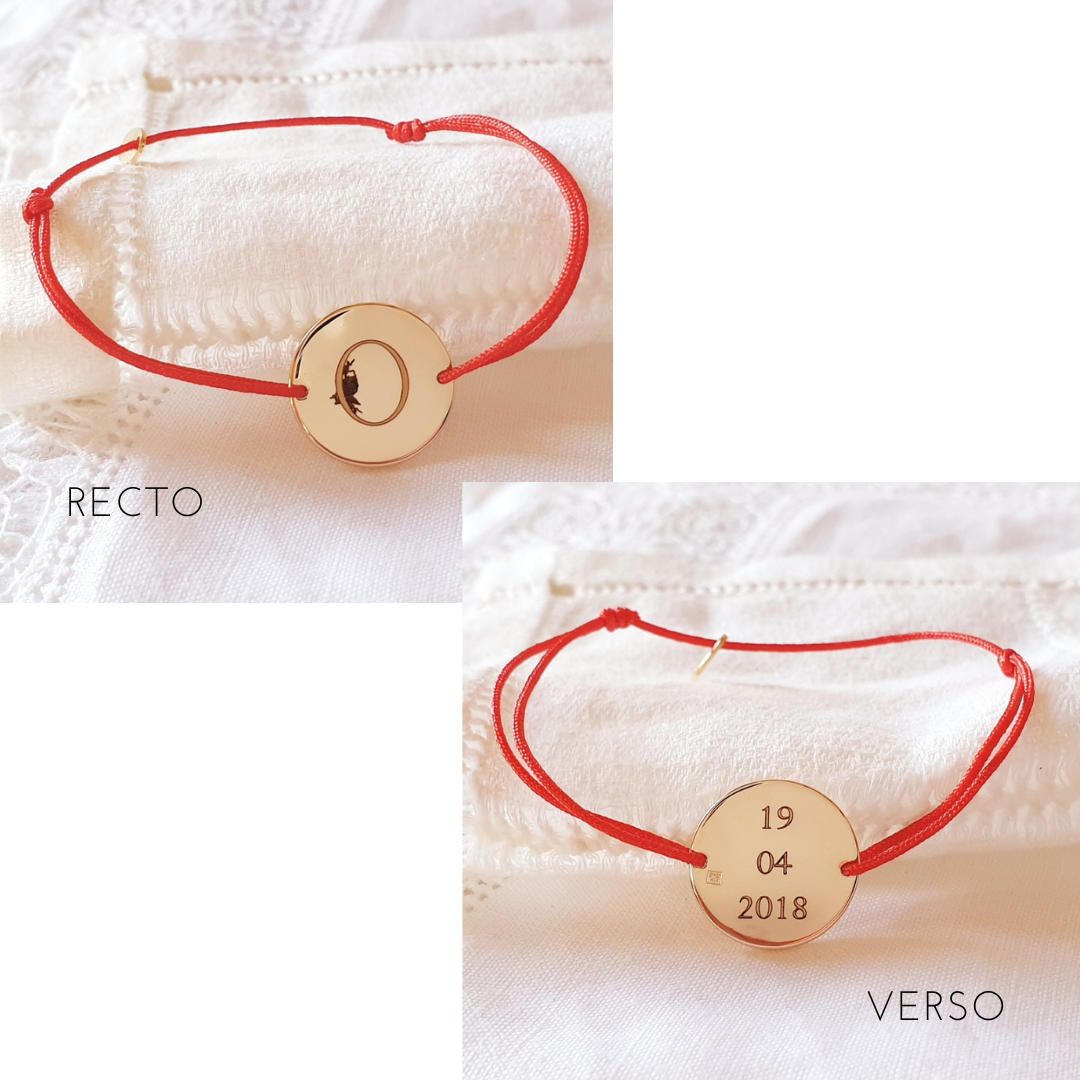 bijou personnalise bracelet prenom initiale date fille adoree
