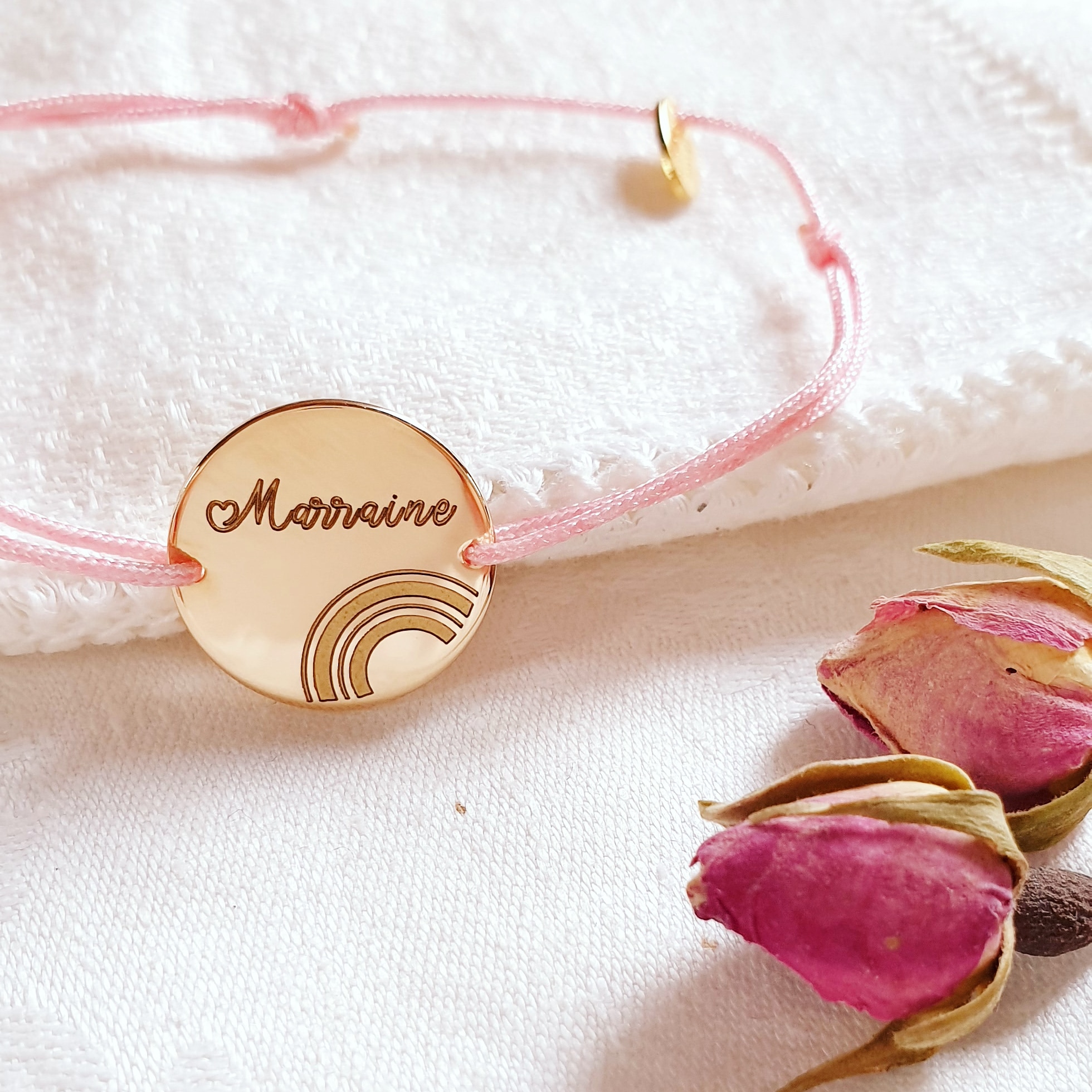 bracelet cordon marraine 