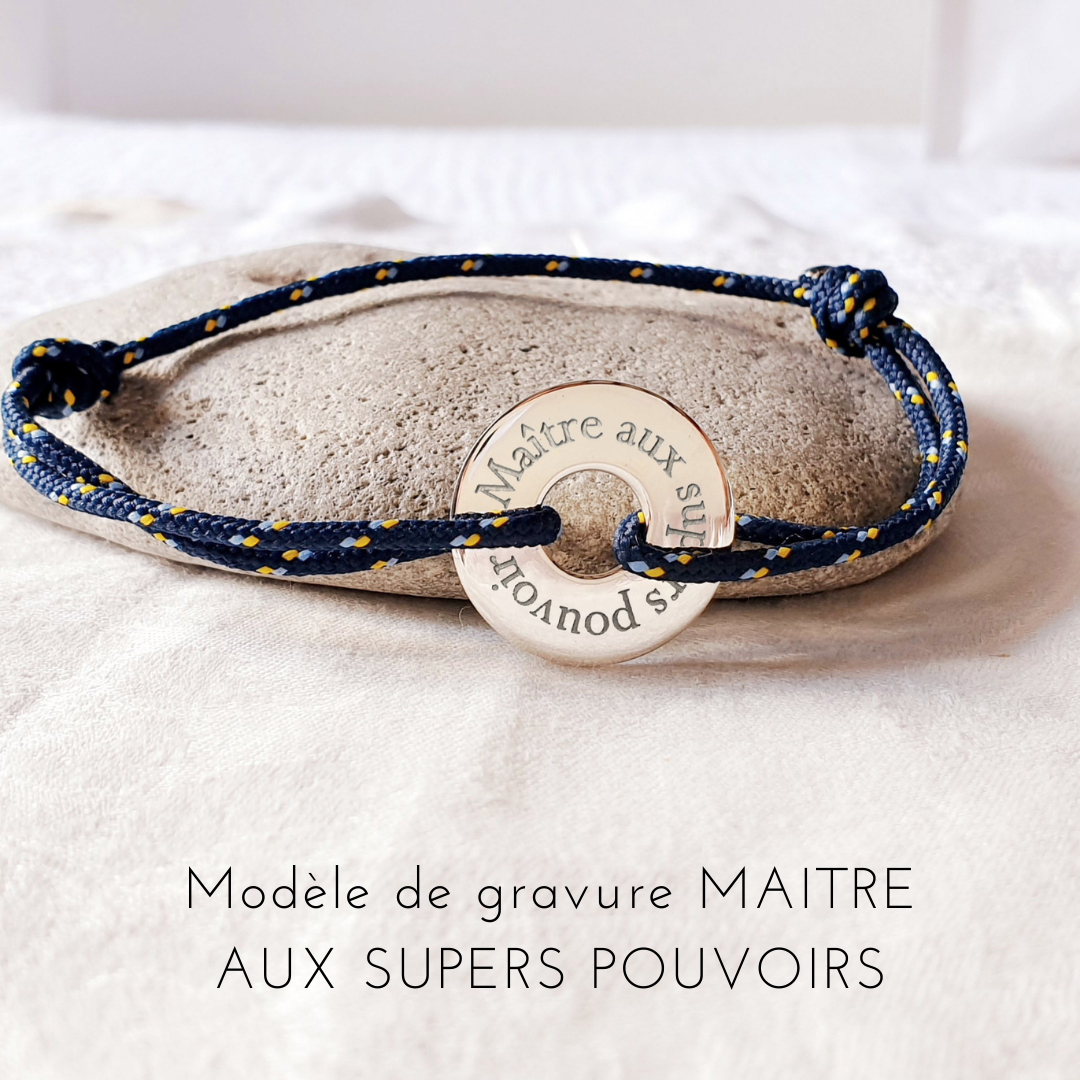 modele gravure maitre aux supers pouvoirs bracelet cible homme