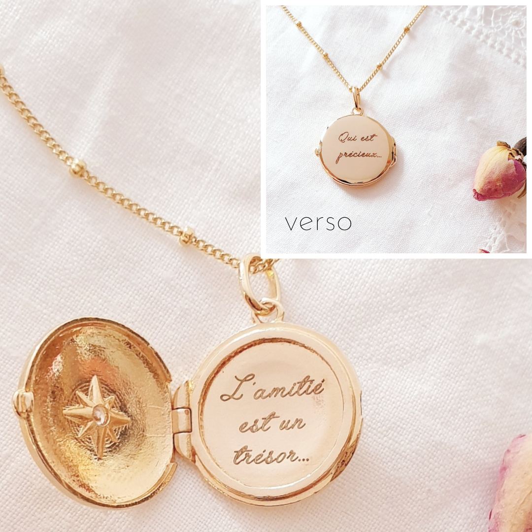 medaillon amitie cadeau bijou
