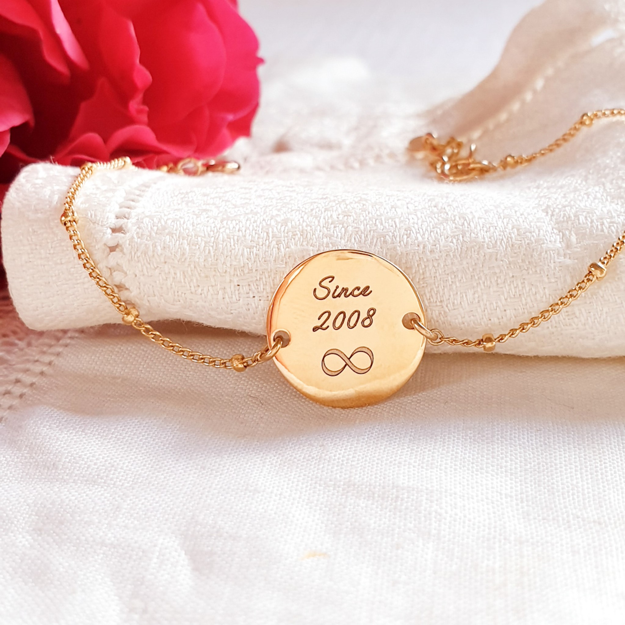 cadeau copine bracelet personnalise date