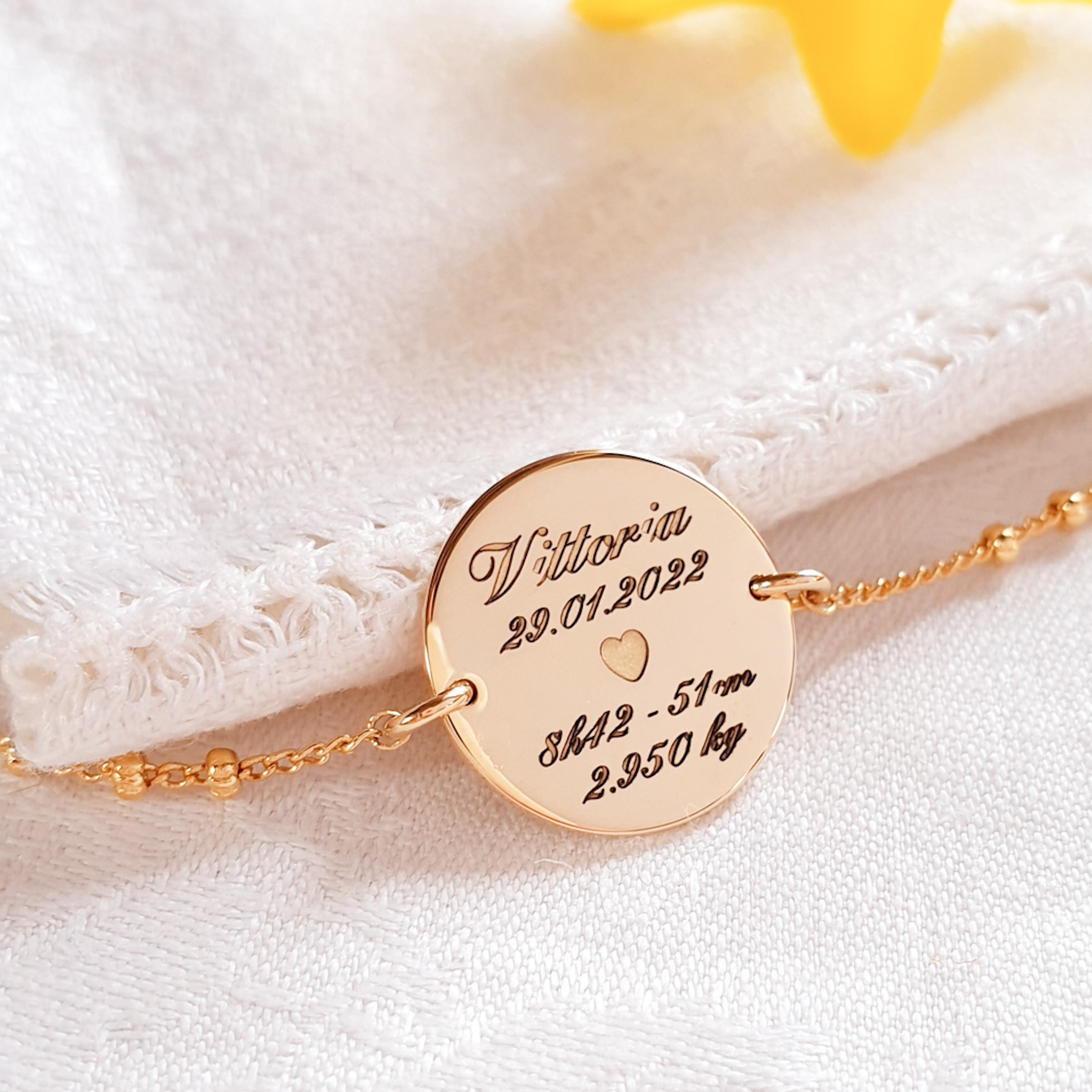 cadeau naissance bracelet personnalise