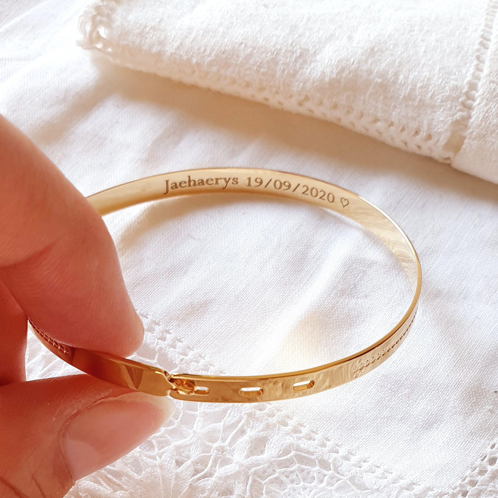 bracelet cadeau de naissance jonc
