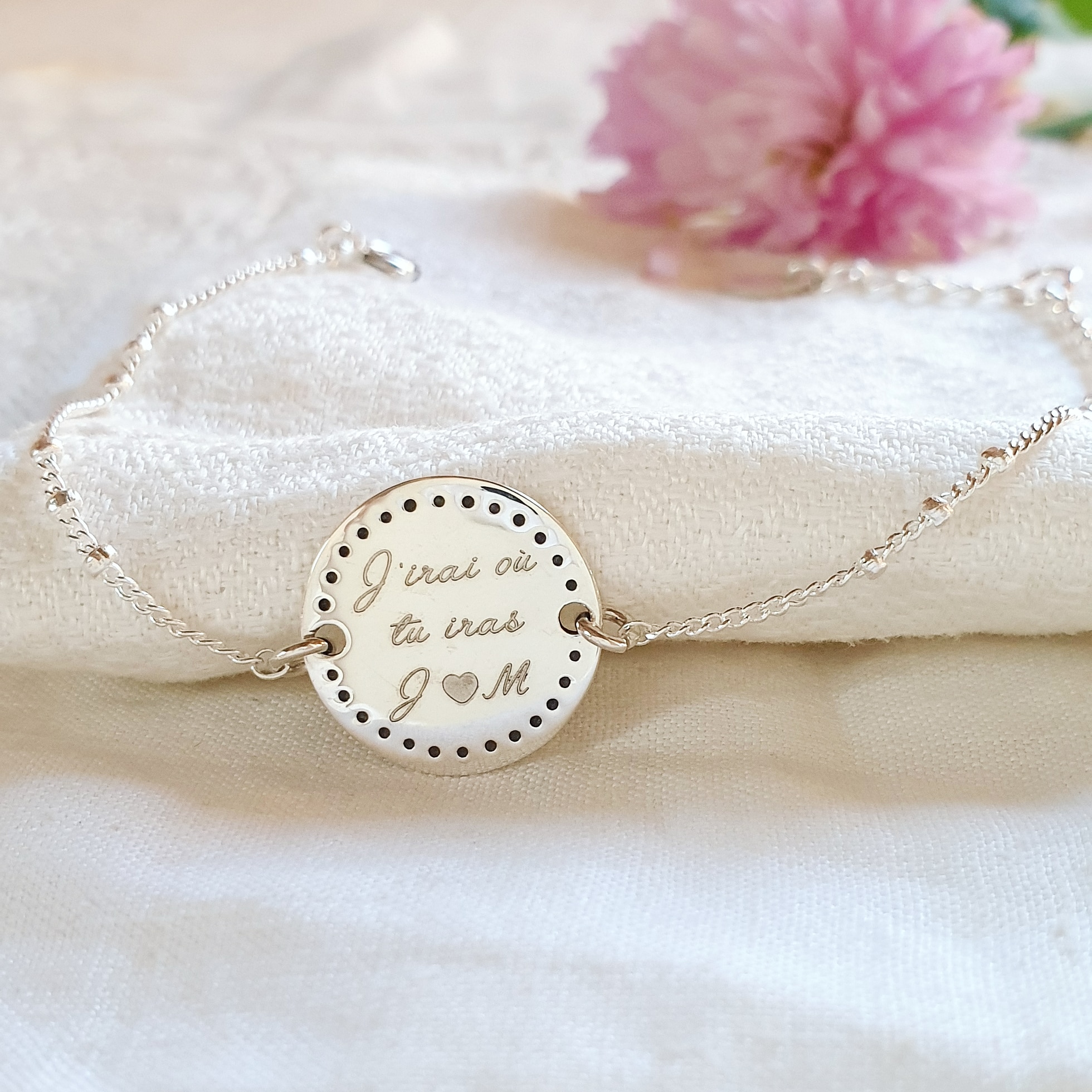 bracelet femme argent a graver