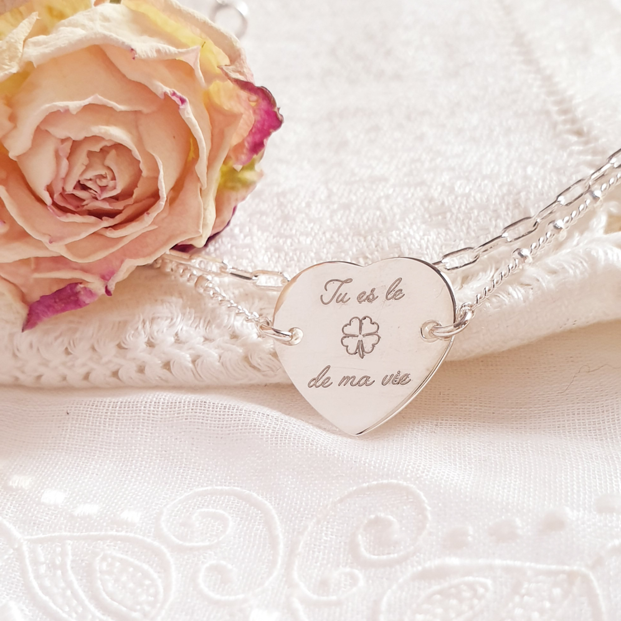 bracelet coeur a graver