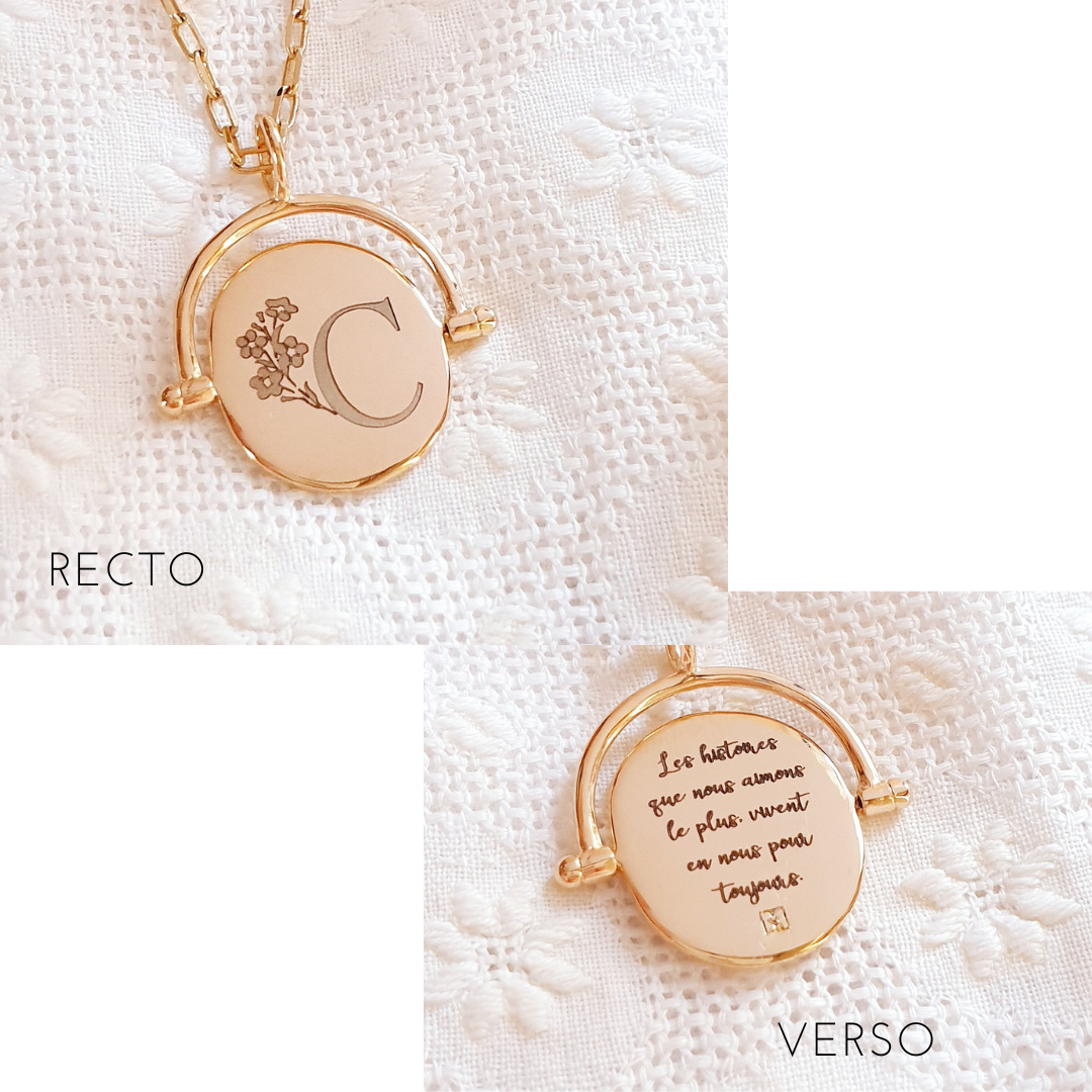 collier fille lettrine