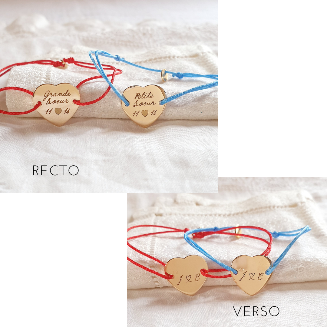 braceletduos coeur soeurs