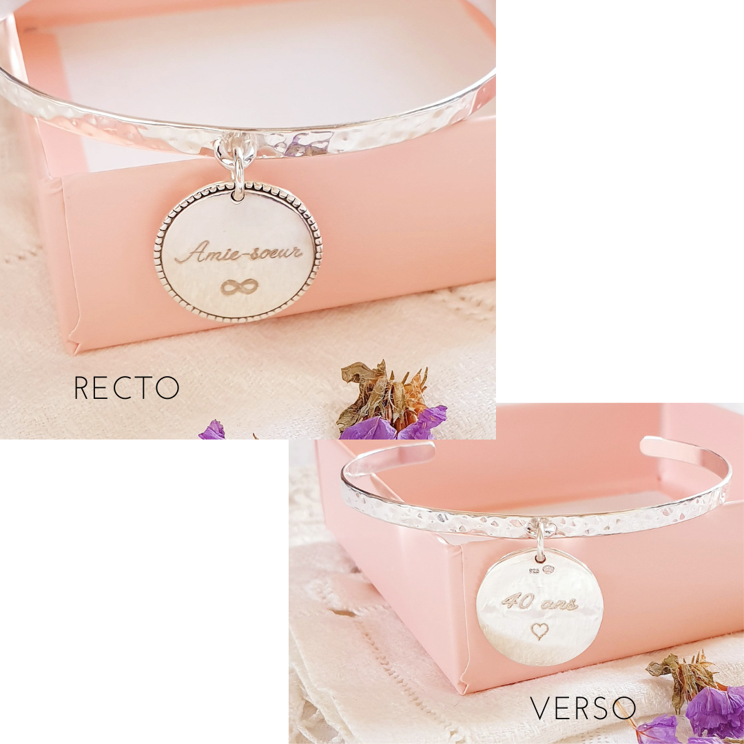 MeMeDIY Bracciale Regolabile In Acciaio Inox Con Pietre Portafortuna – Incisione Laser Gratuita – Regalo Personalizzato Per Donna, Mamma, Amica