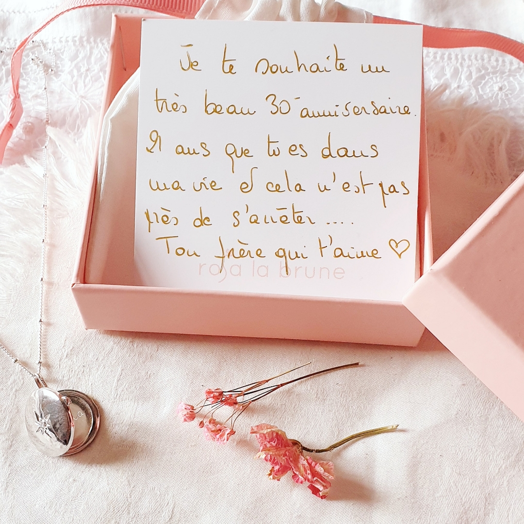 cadeau des 30 ans bijou argent