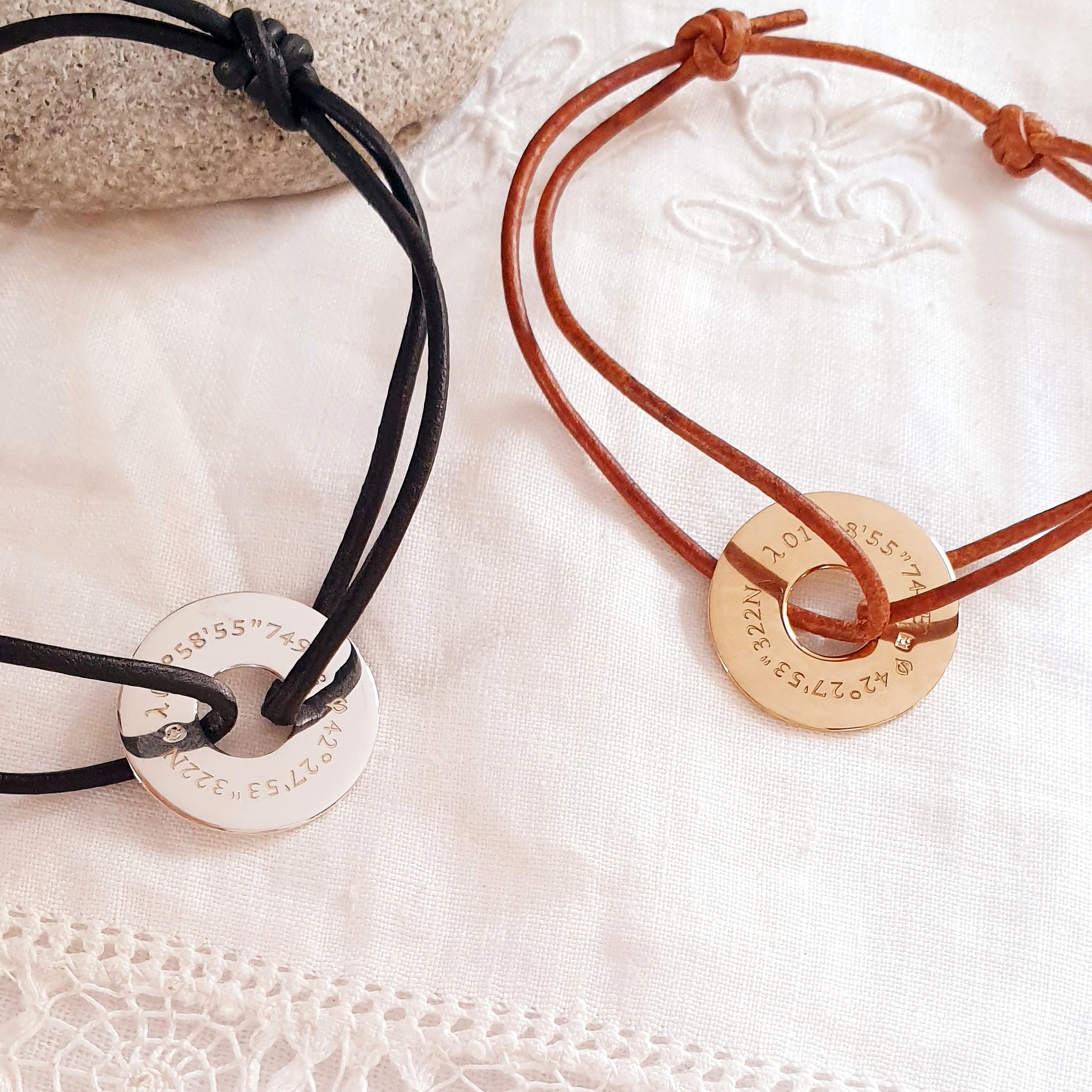 bijoux de couple point GPS