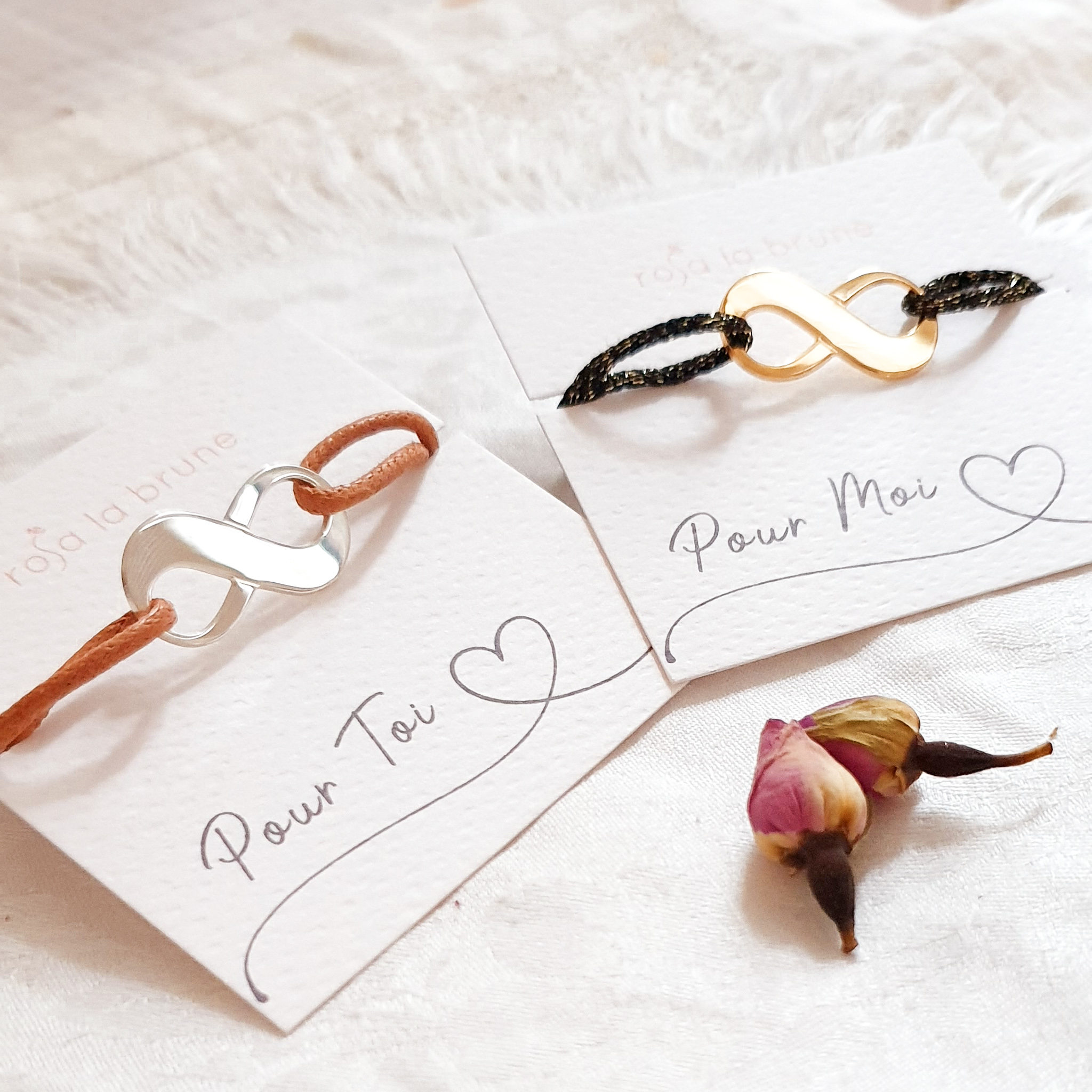 bijoux duos bracelets de couple infini