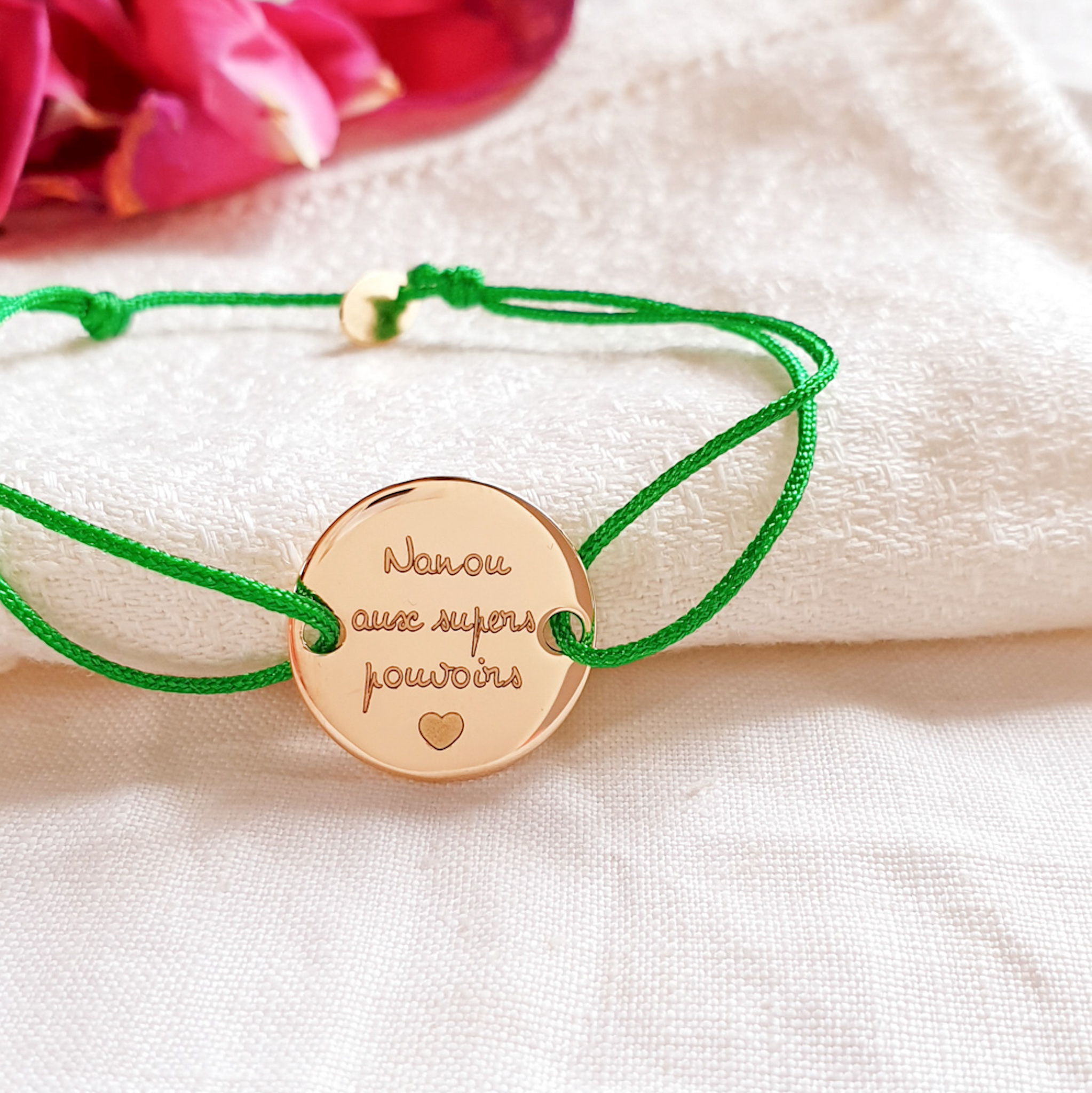 cadeau personnalise nounou bracelet cordon