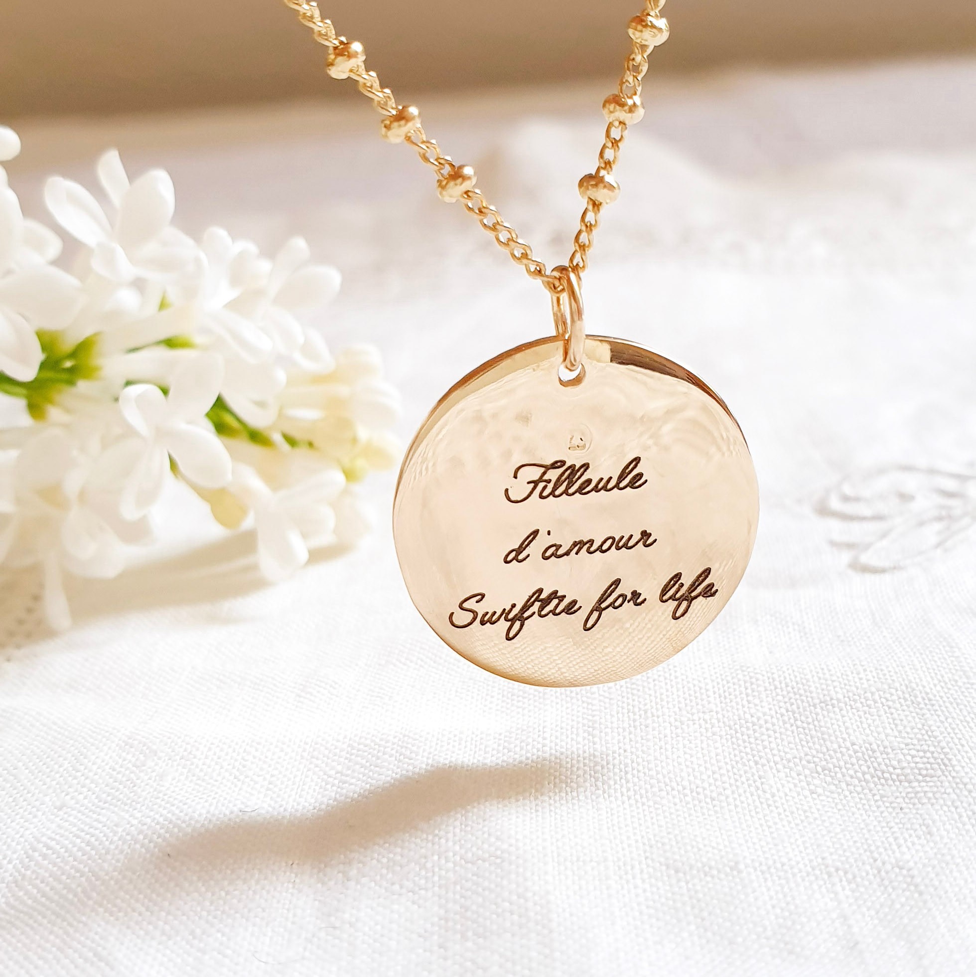 cadeau pour ma filleule pendentif personnalise