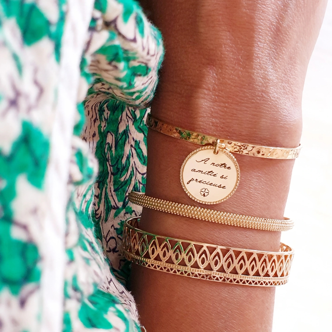bracelet a notre amitie si precieuse jonc