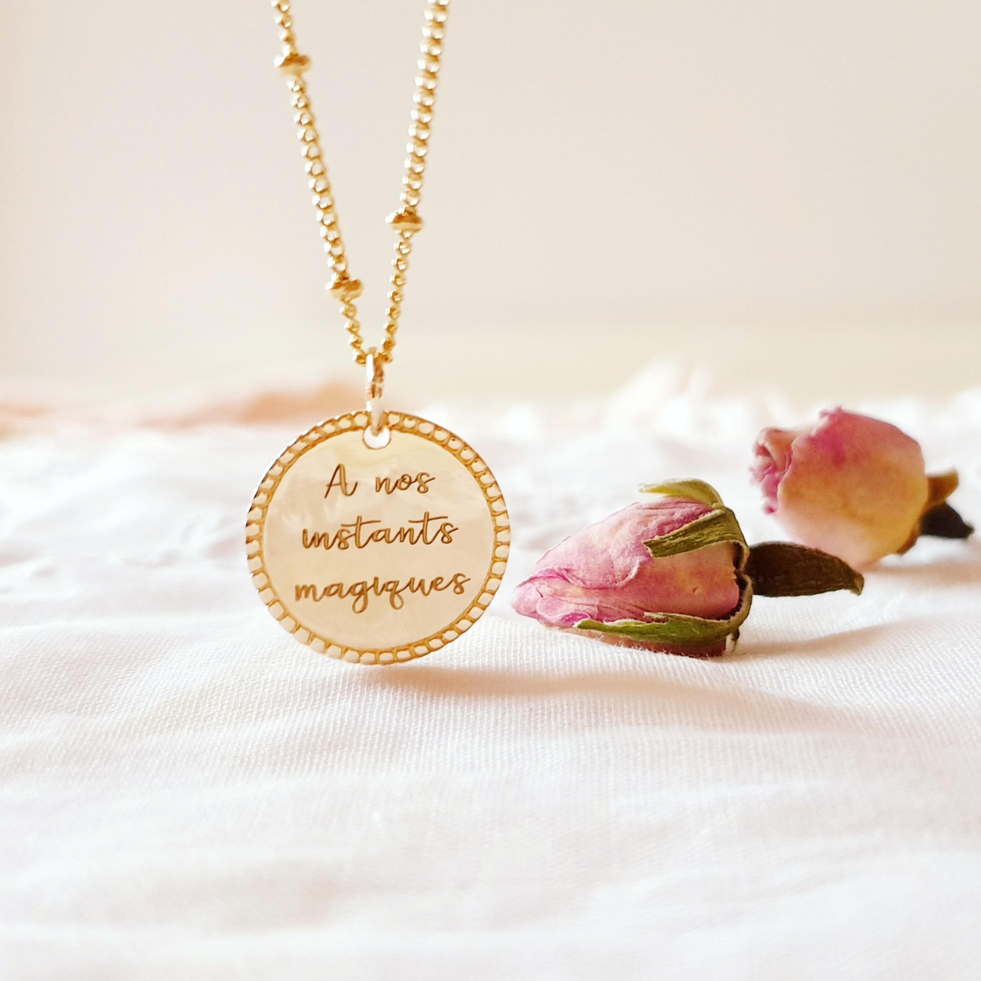 collier amitie cadeau copine grave a nos instants magiques