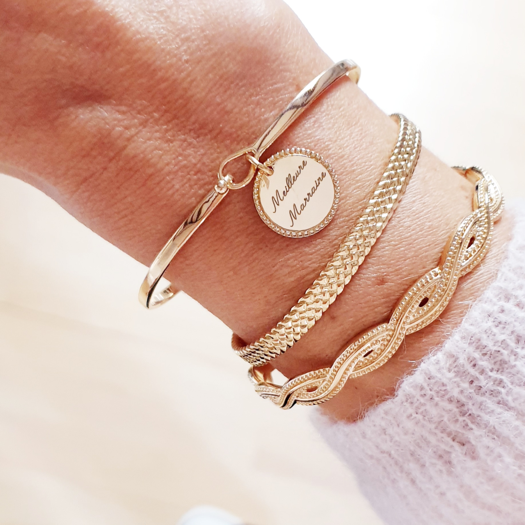 cadeau personnalise marraine jonc