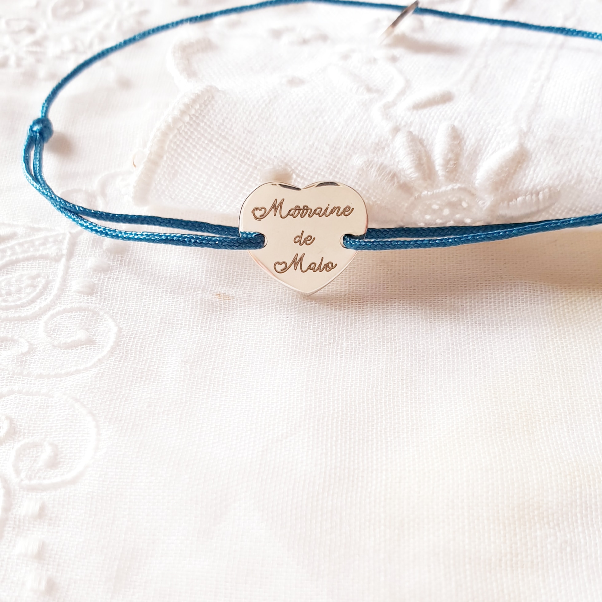 cadeau de marraine bracelet gravé