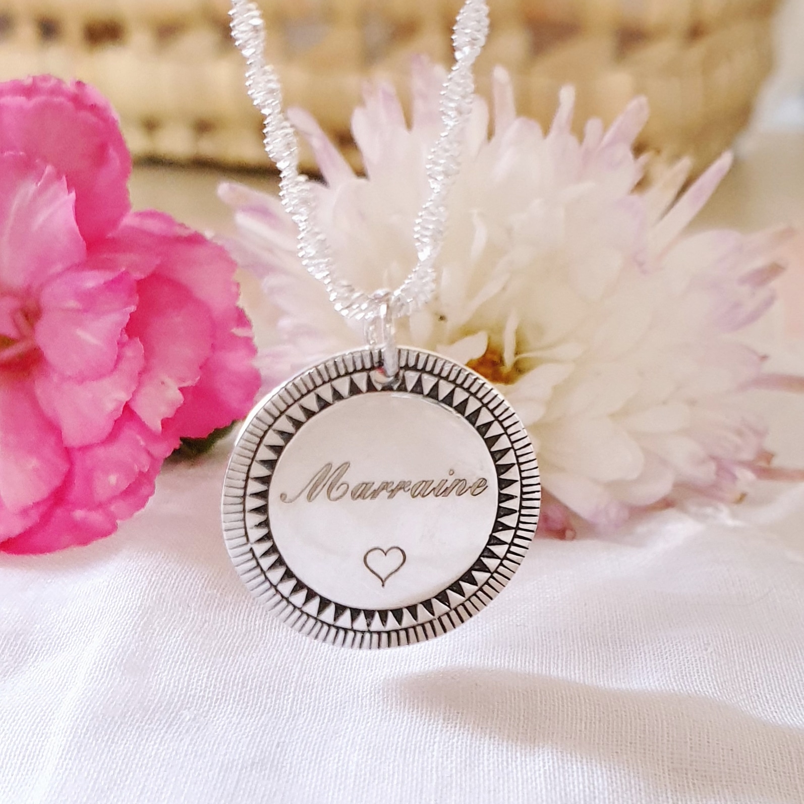 collier de marraine argent