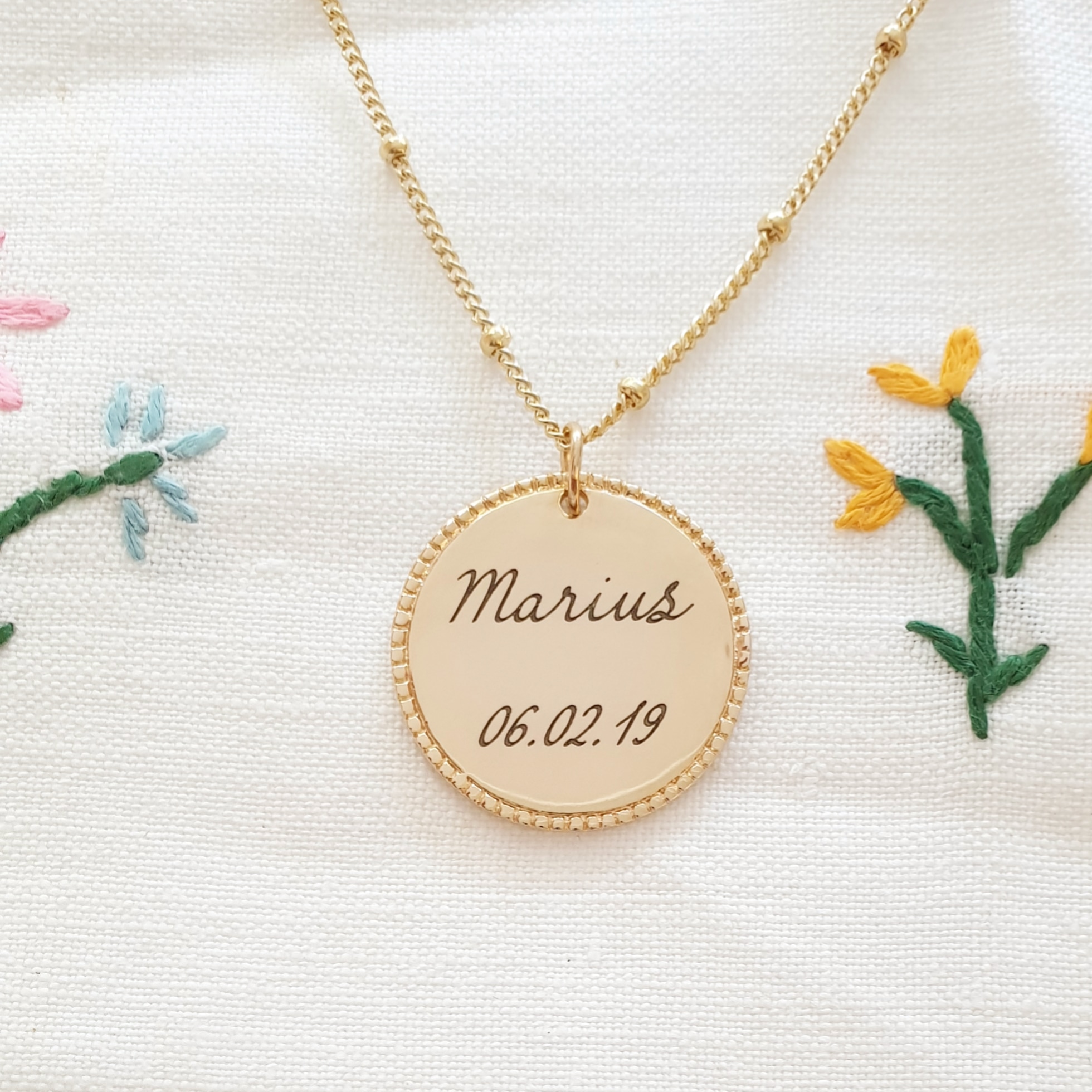 medaille cadeau de naissance