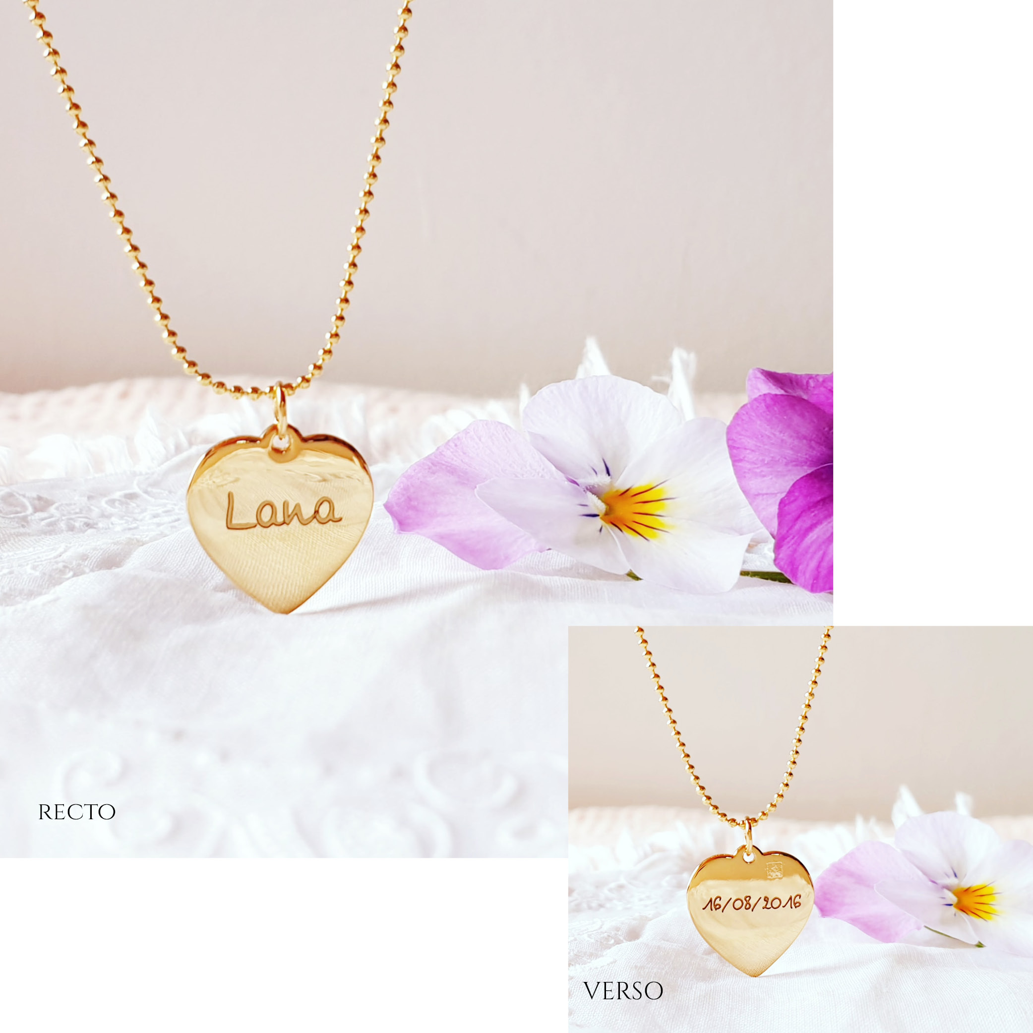 collier coeur prenom grave