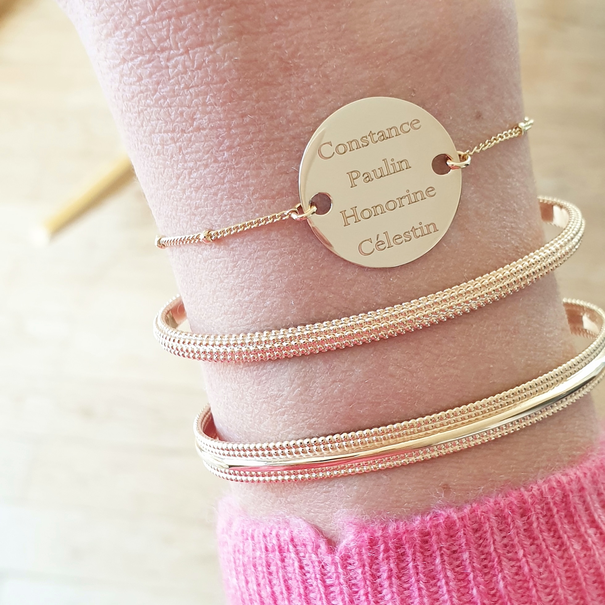 cadeau de naissance original bracelet prenoms