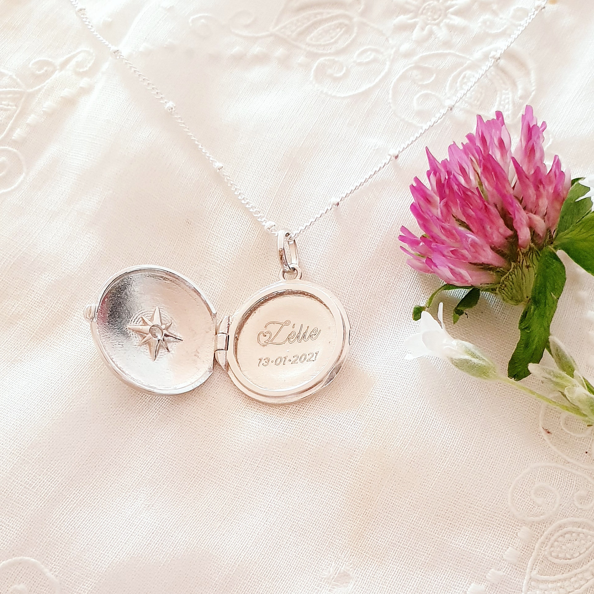 medaille argent prenom naissance