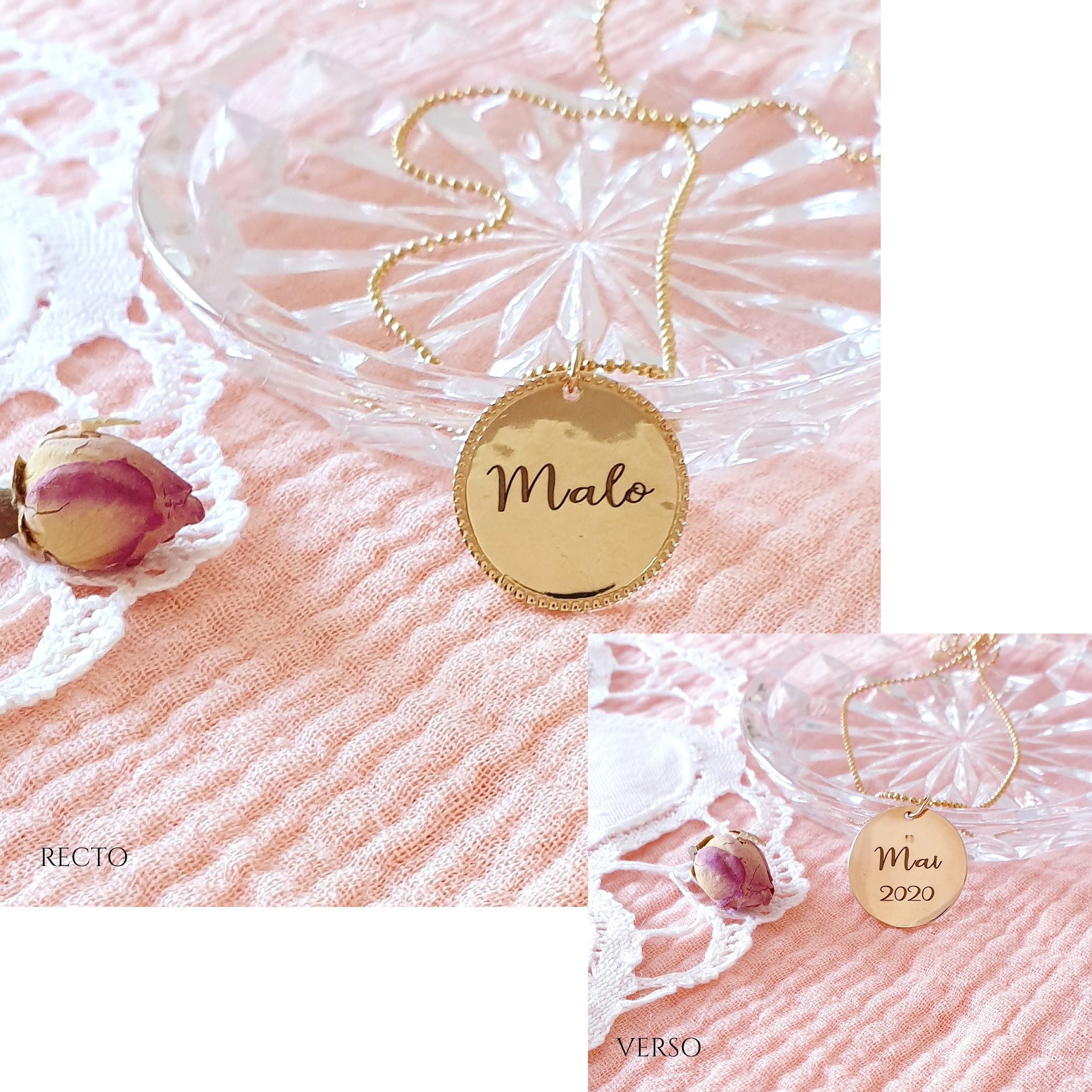 cadeaux de naissance collier prenom