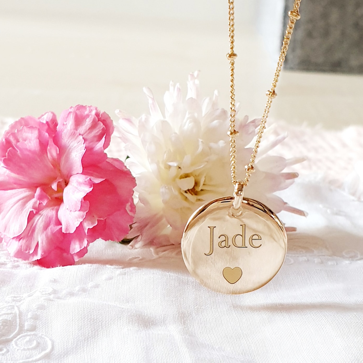 bijou femme personnalise plaque or