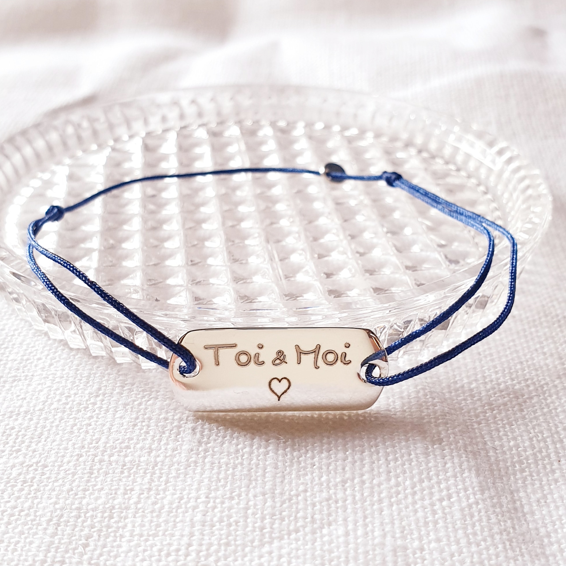 bracelet cordon pour homme toi et moi 