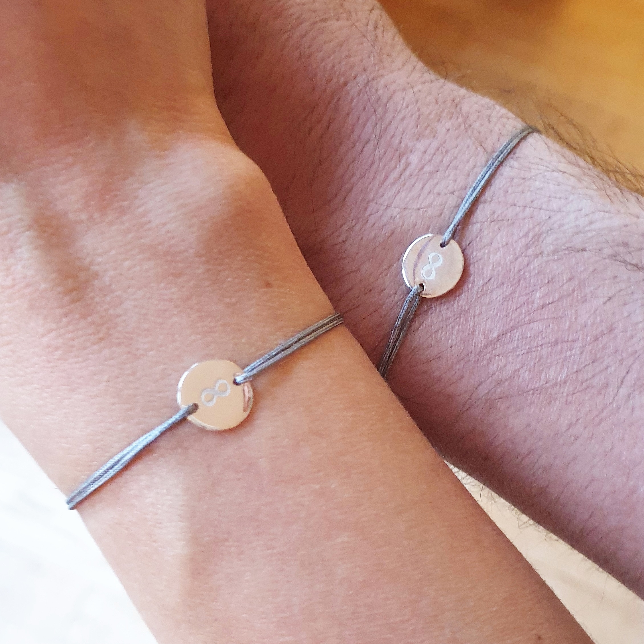 duo de bracelets amoureux infini argent