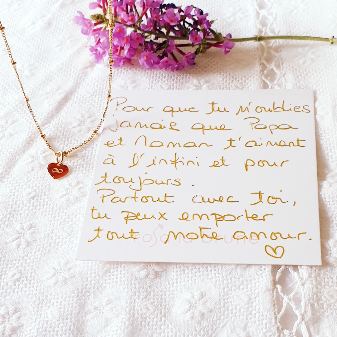 collier coeur infini pour fille