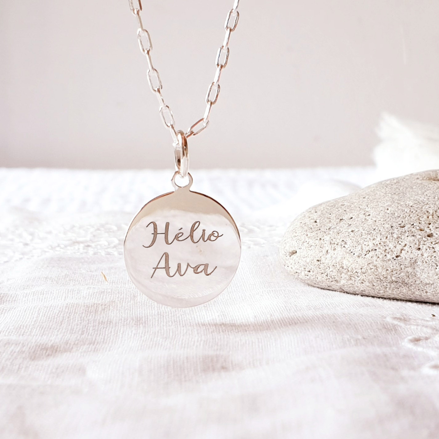 collier personnalise homme en argent 