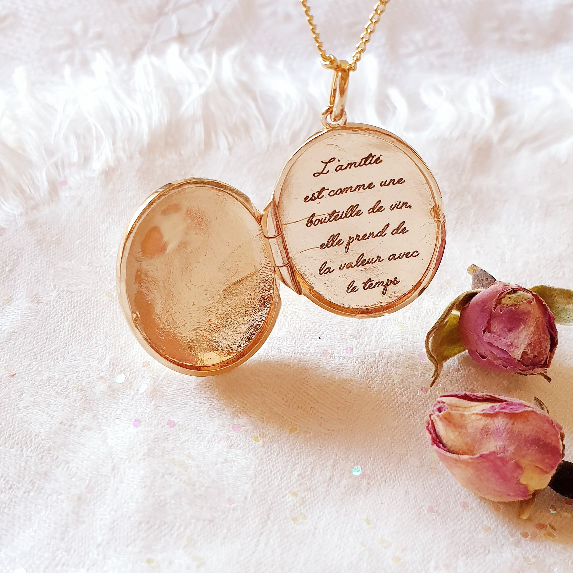 collier amitie amie message grande cachottiere
