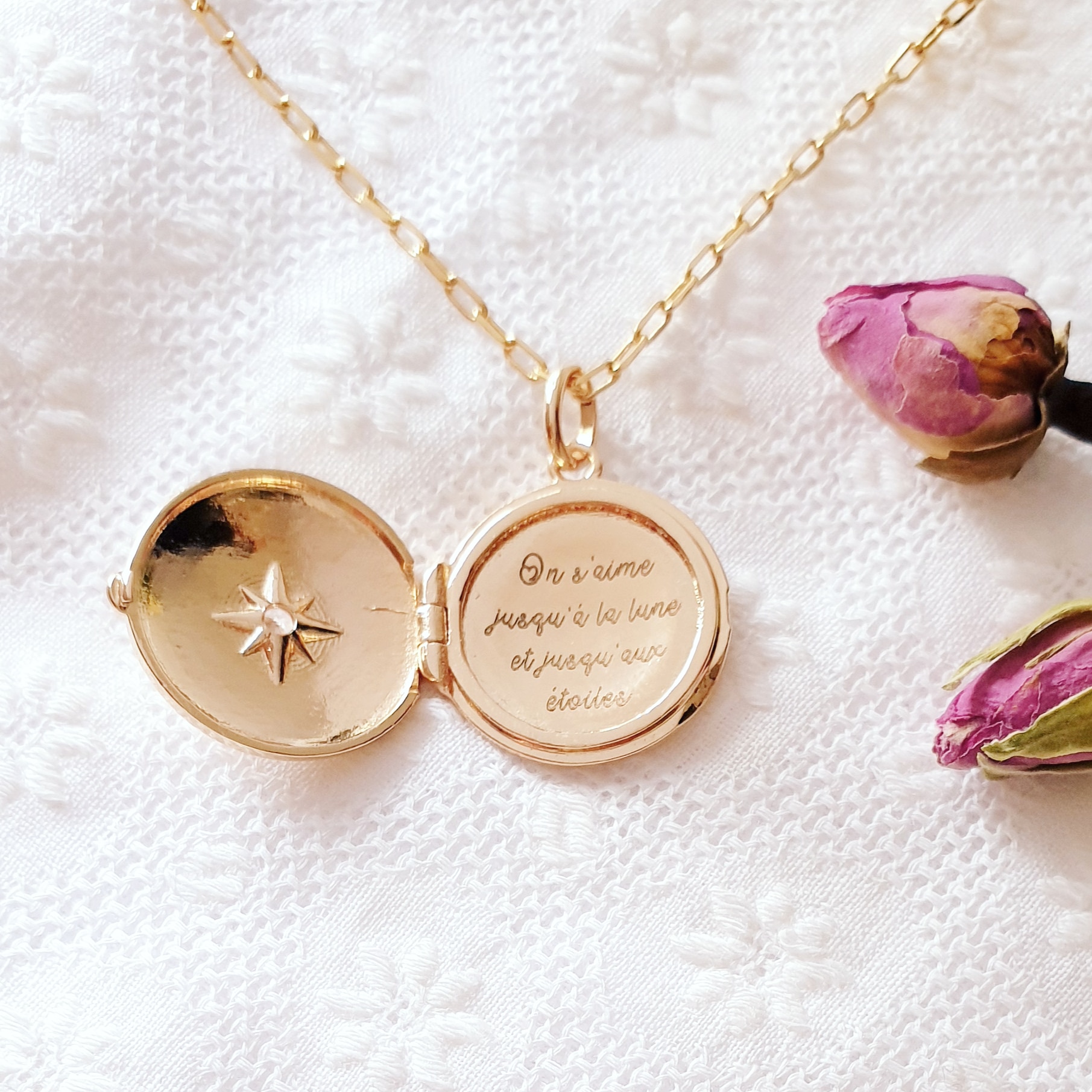 collier amoureuse etoile secrete message