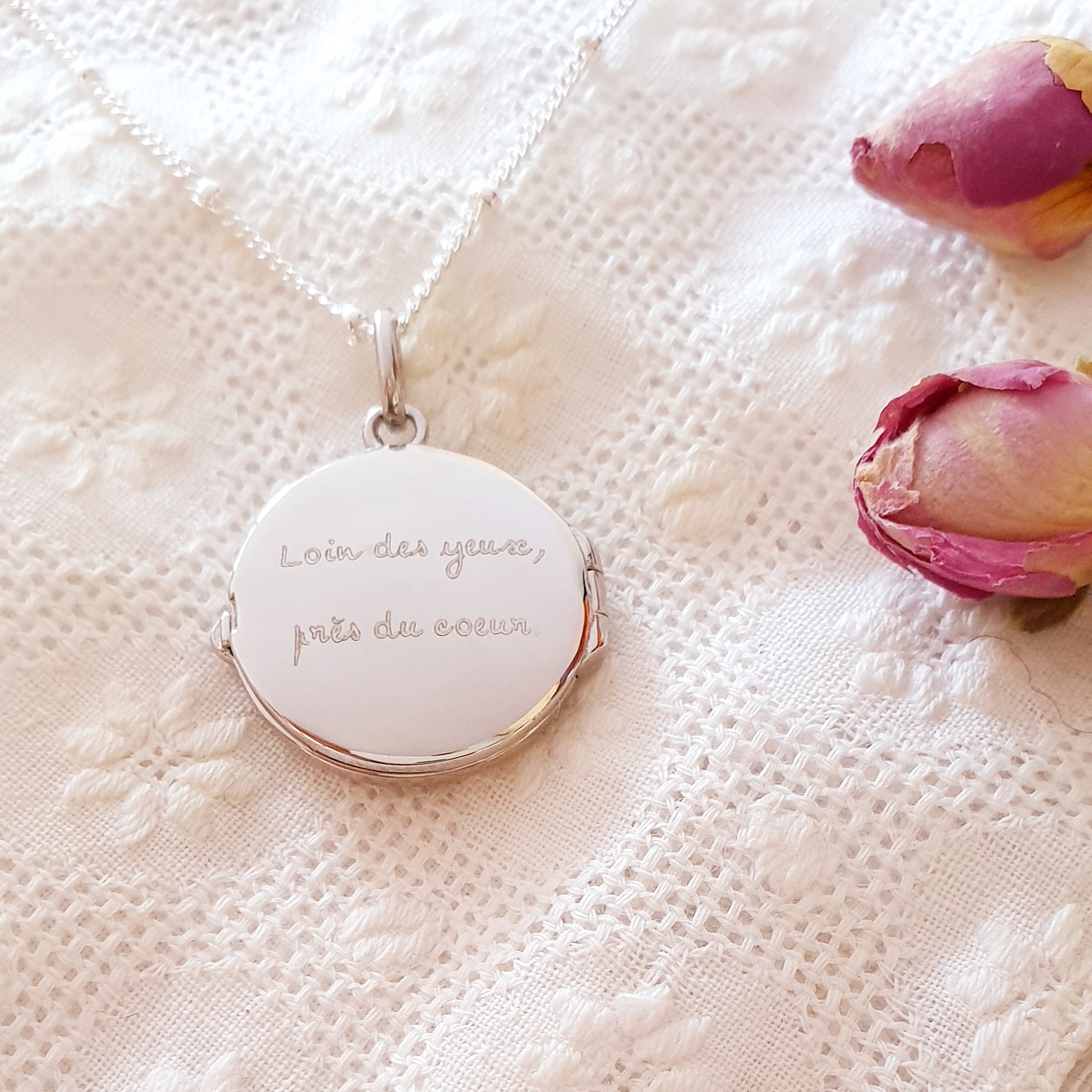collier loin des yeux message etoile secrete argent