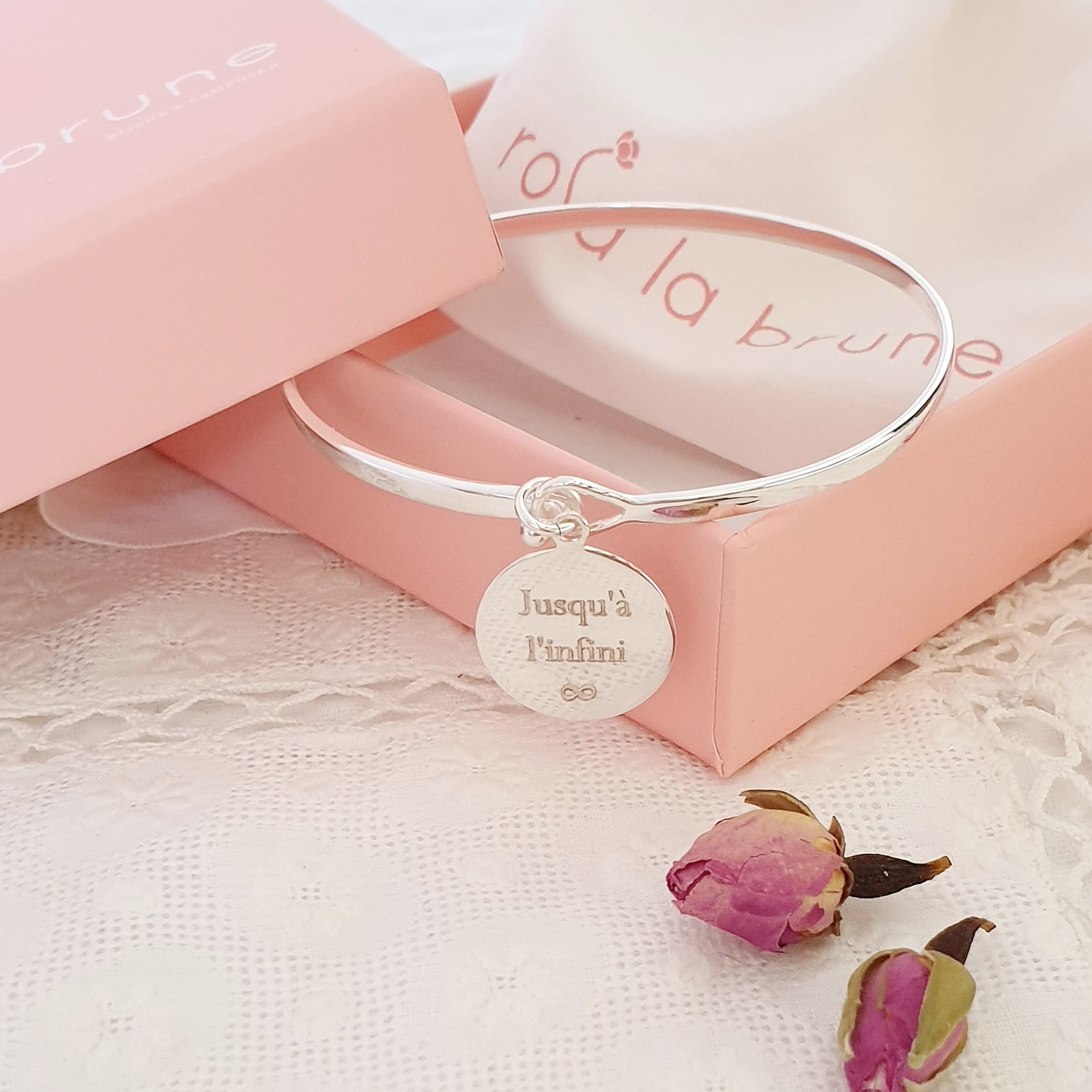 jonc message infini argent femme tresor