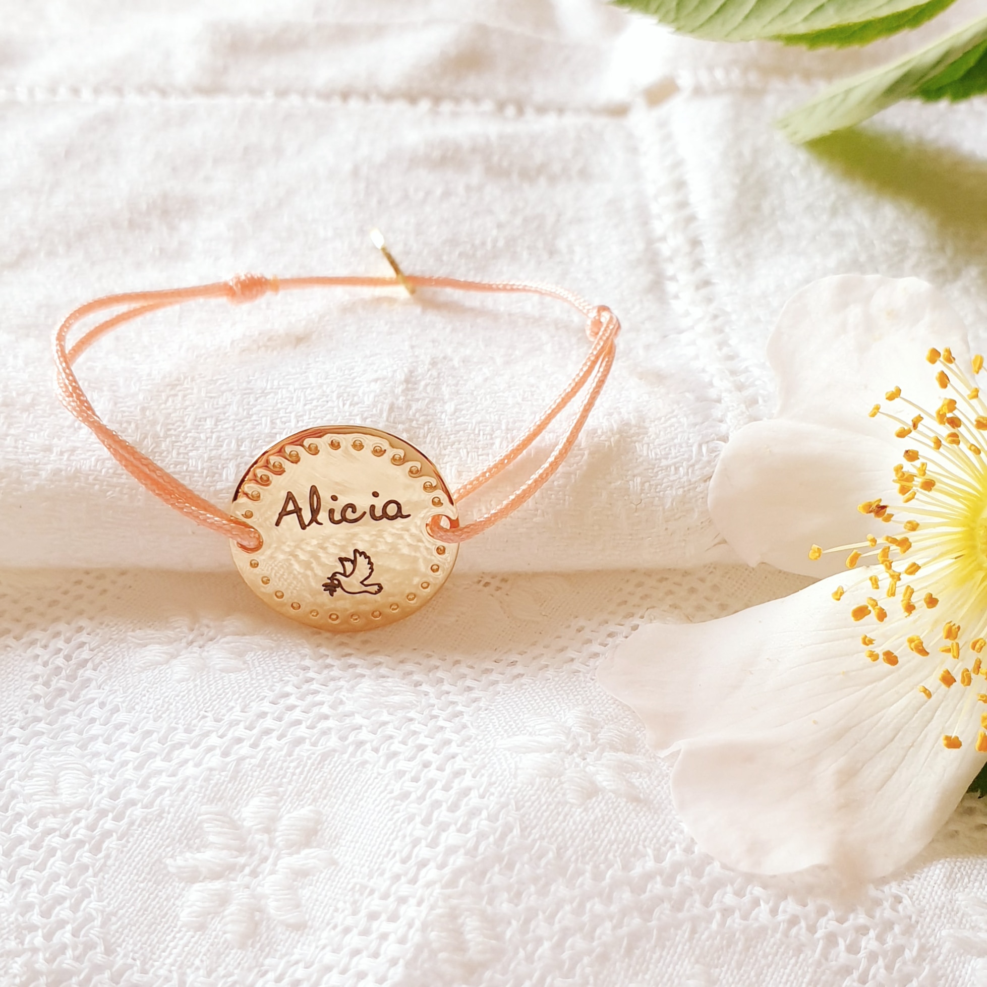 bracelet fille prenom grave