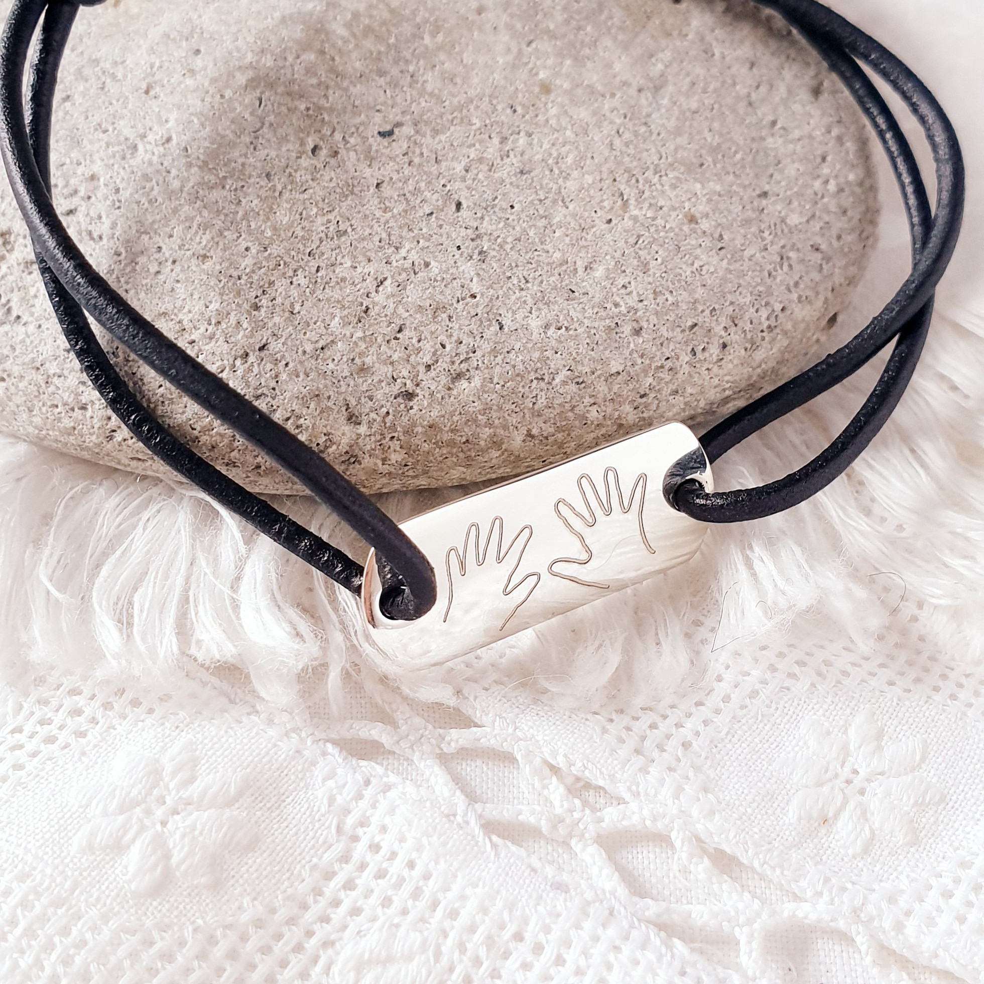bracelet homme personnalise dessin cuir cheri