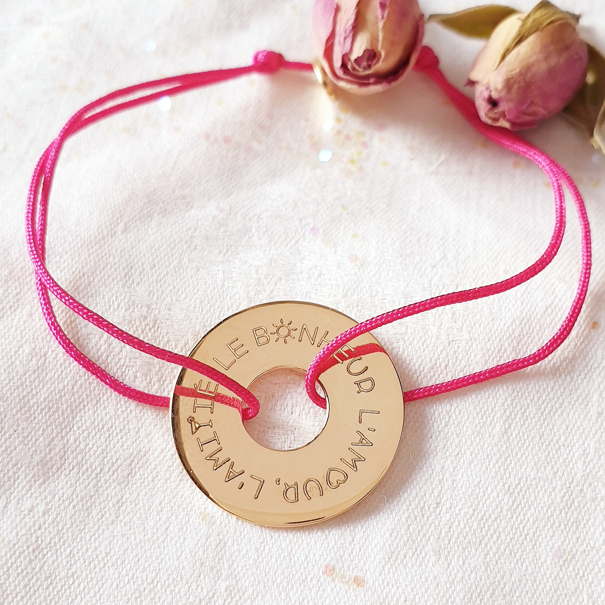 bracelet cible amitie amour bonheur