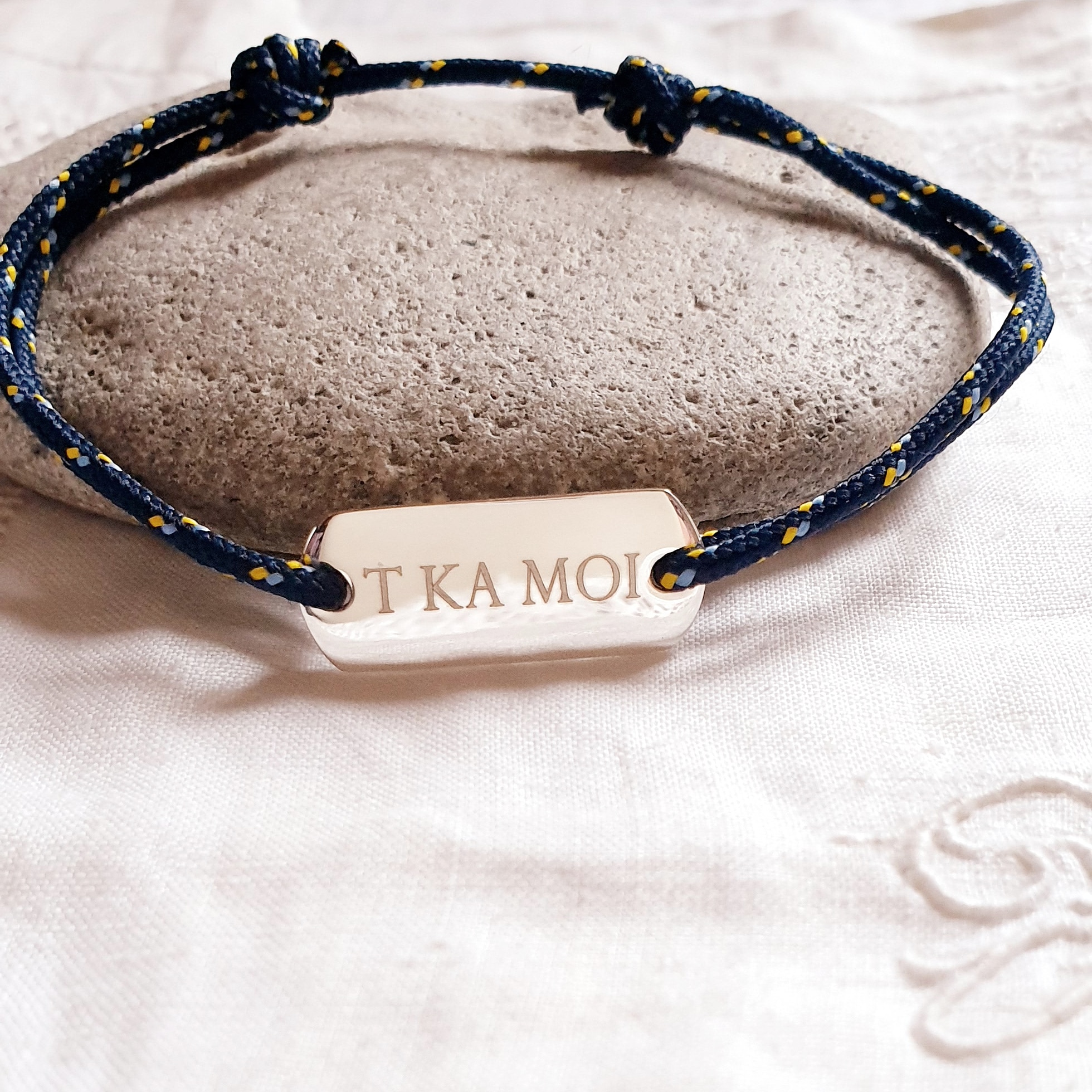 bracelet personnalise cordon homme amoureux 